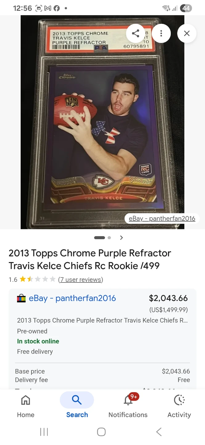 Topps Chrome Travis Kelce Rookie RC Card Gold #d /50 - photo 4