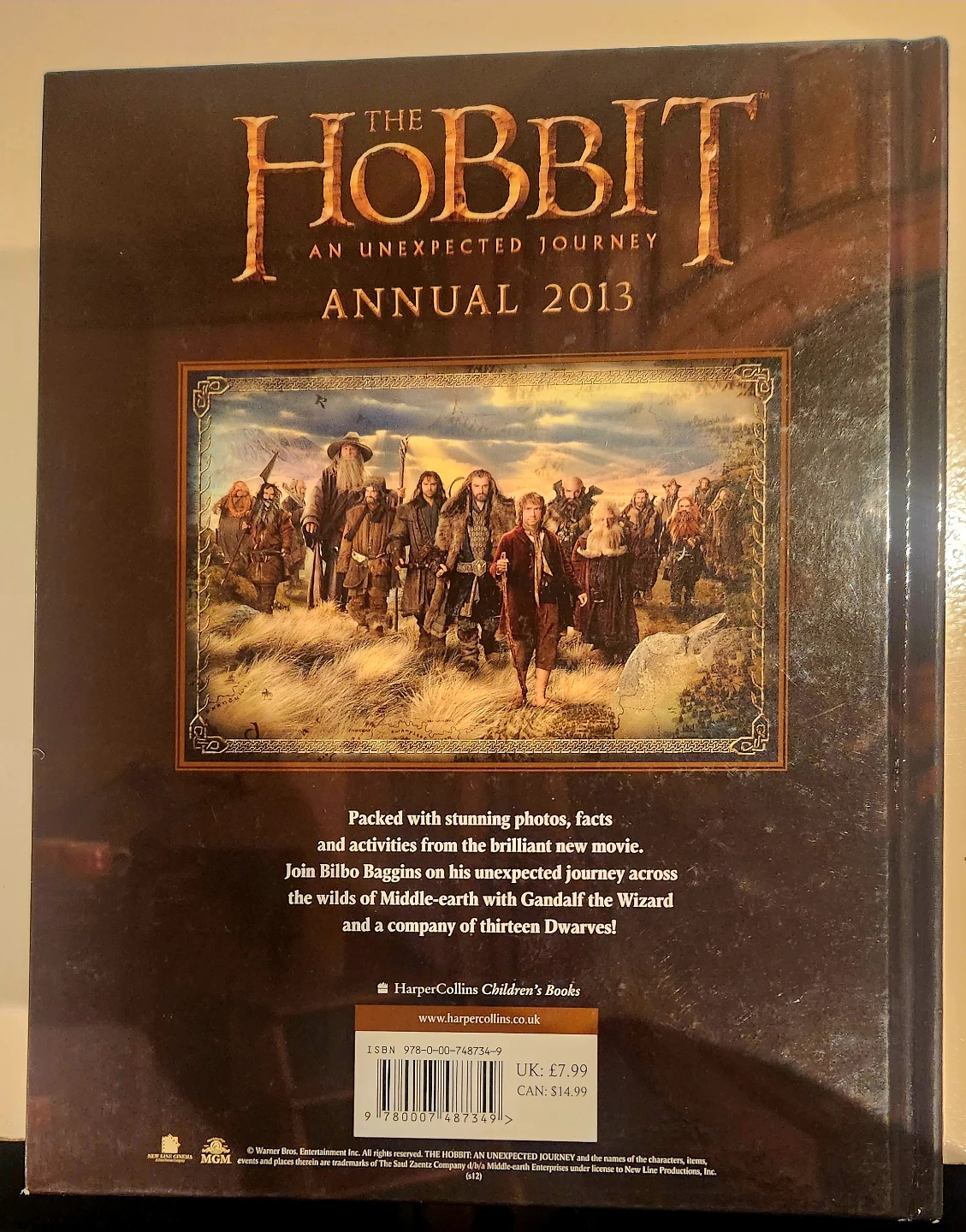 🏆 The Hobbit An Unexpected Journey Annual 2013 Hardcover Book - photo 2