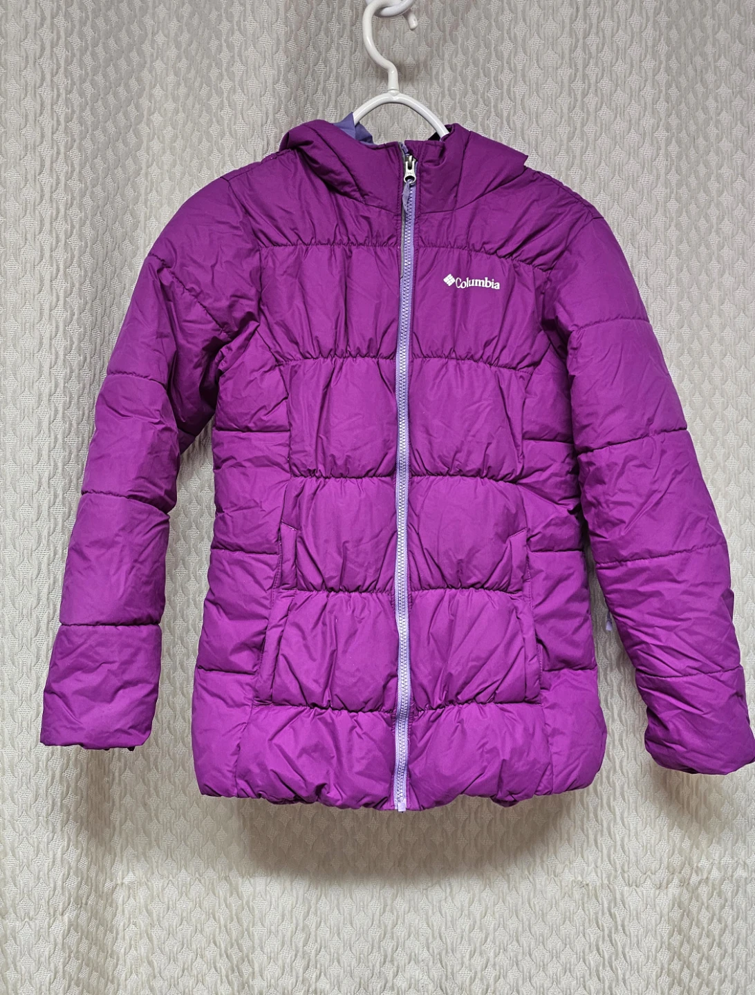 Columbia Puffer Jacket - Purple - Size L Youth (14/16)
