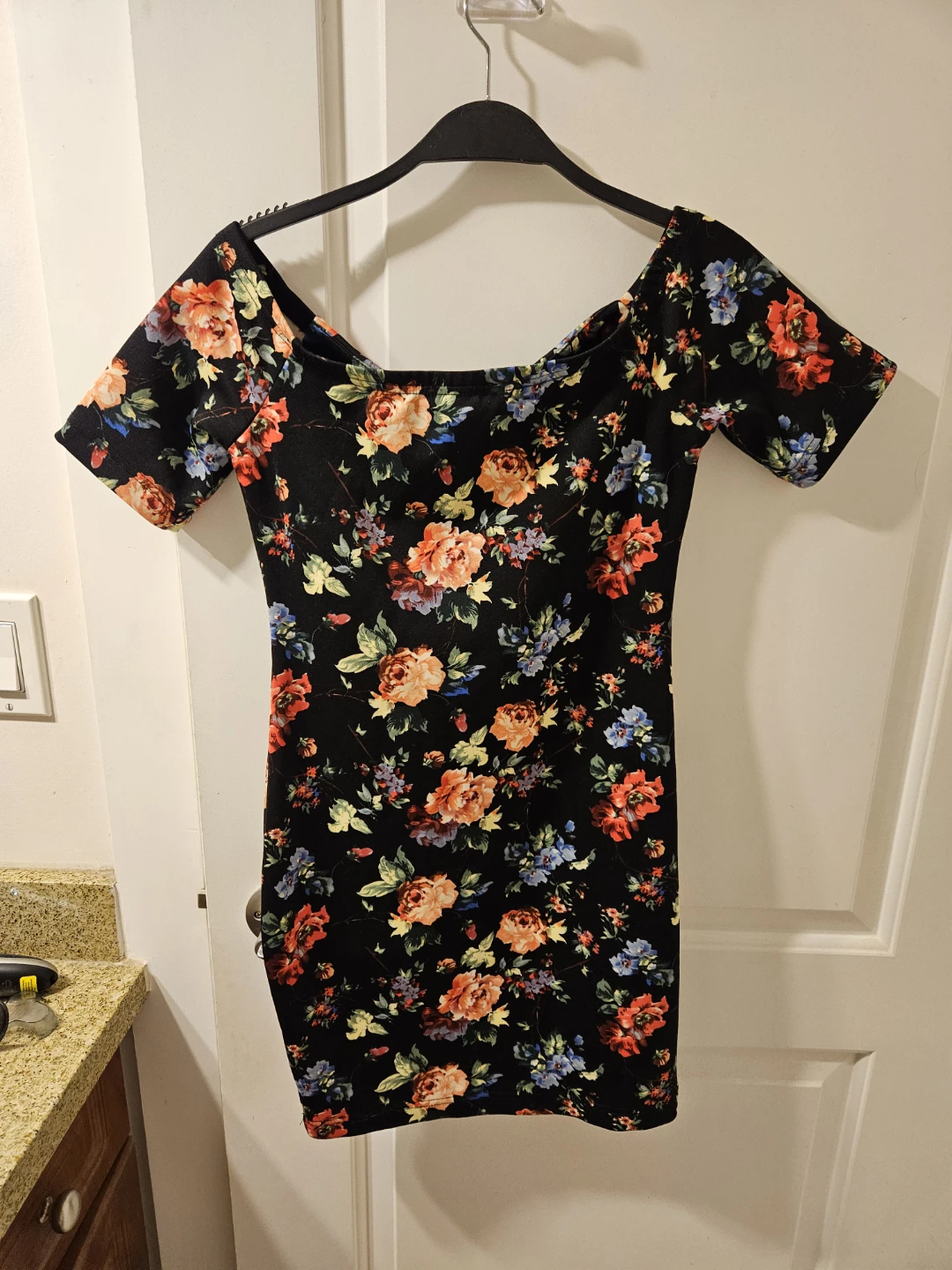 M Floral Print Off-the-Shoulder Dress