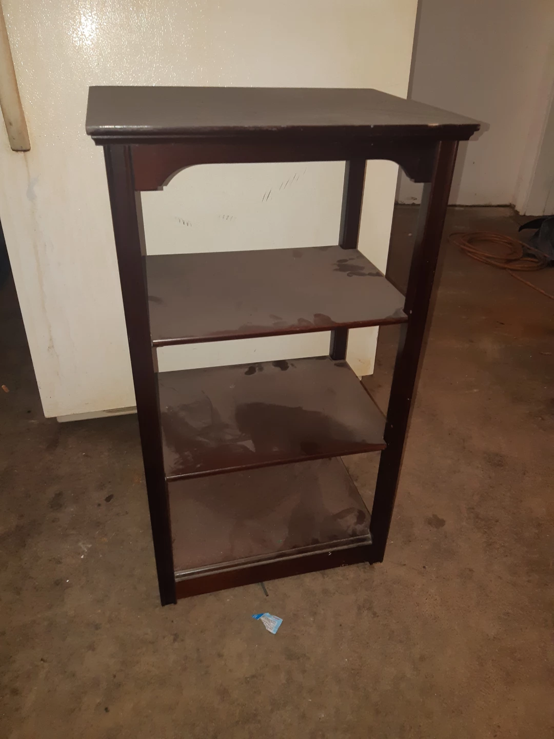 Dark Wood 3-Shelf Bookshelf