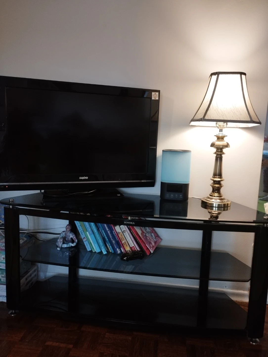 Sanyo TV with Glass Stand - photo 2