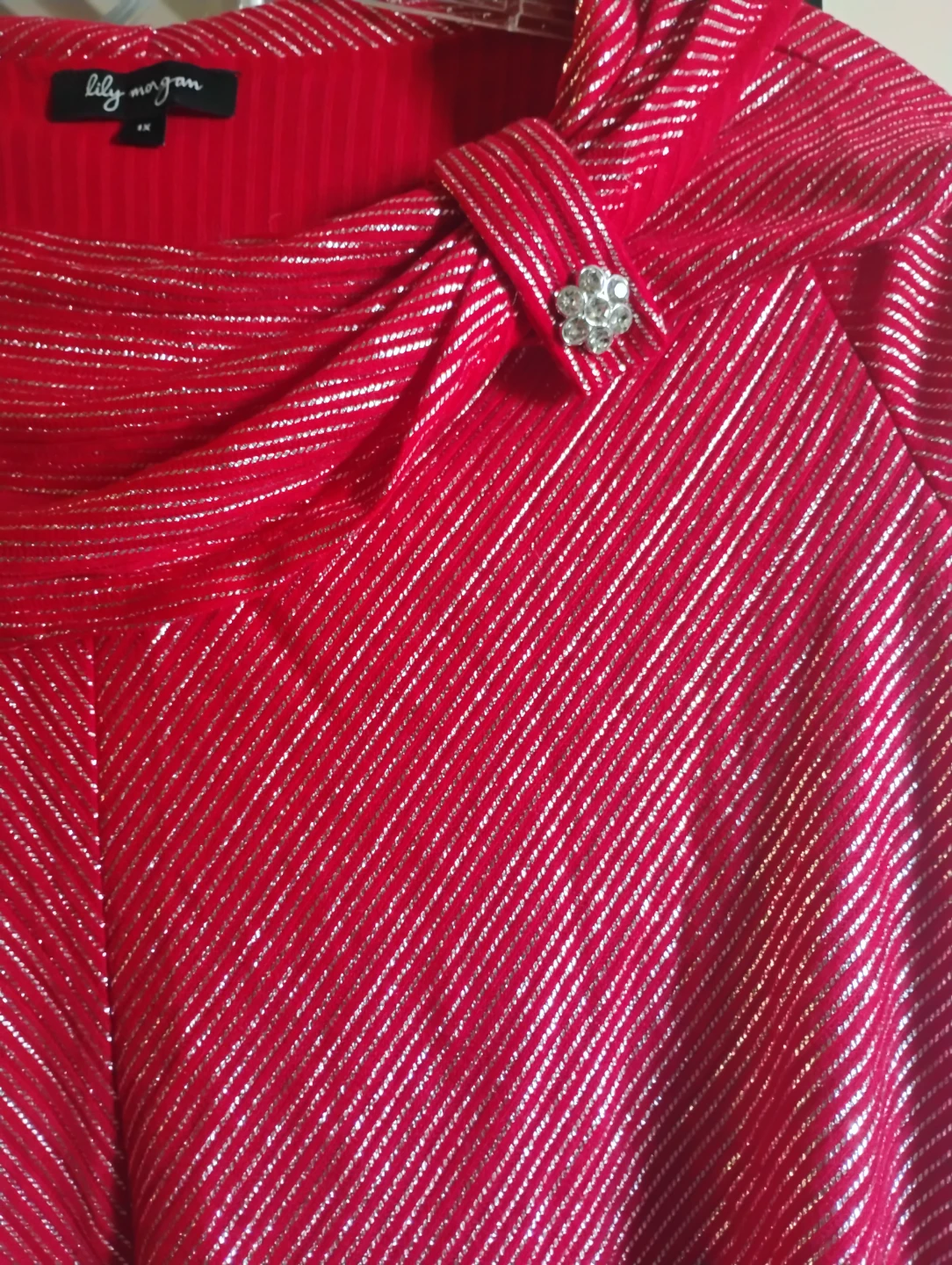Red Sparkle Top - Size 1X