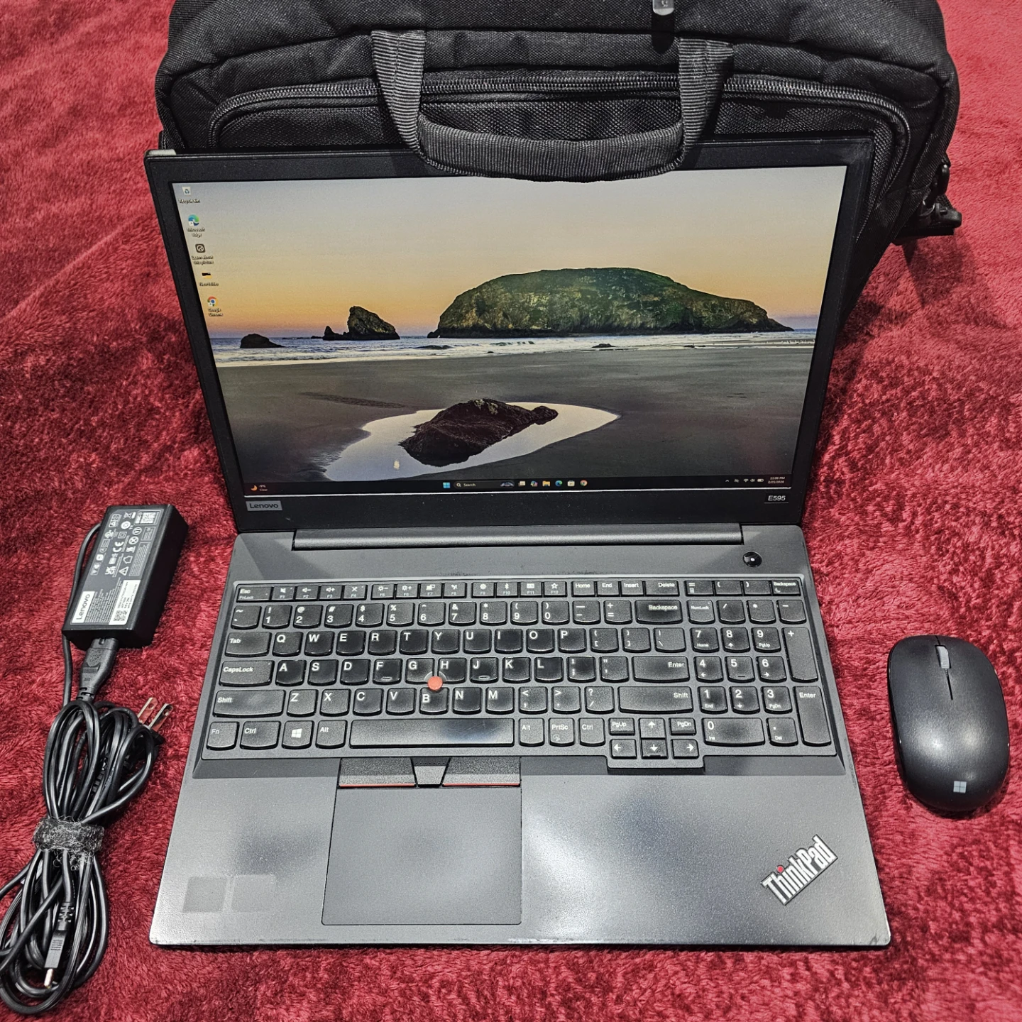 Win11Pro, Ryzen 5, 16gb, 256gb, ThinkPad E595, A+ , Charger