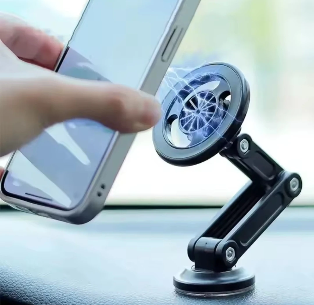 Foldable Magnetic Phone Mount with Free Gift Magnetic Rings