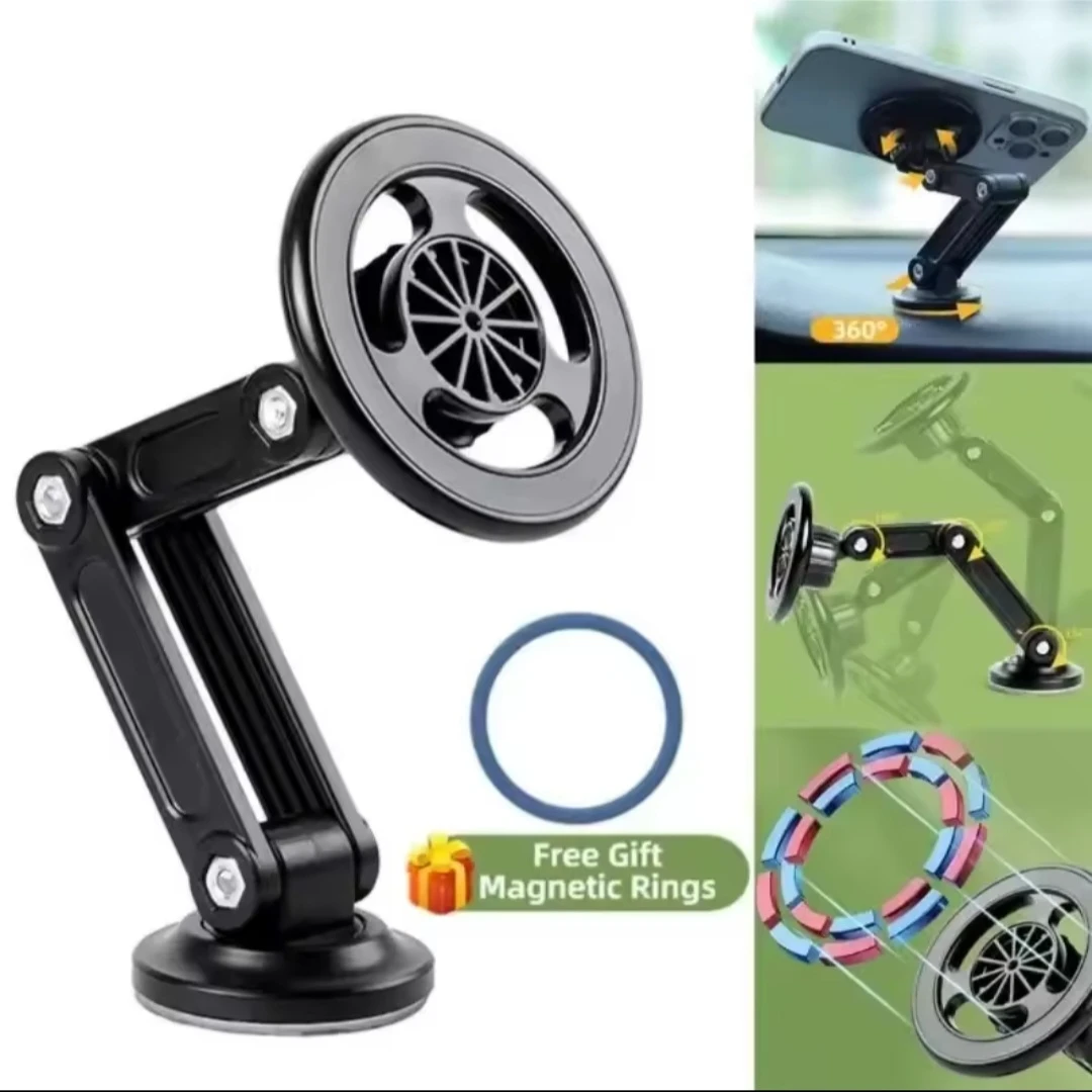 Foldable Magnetic Phone Mount with Free Gift Magnetic Rings - photo 2