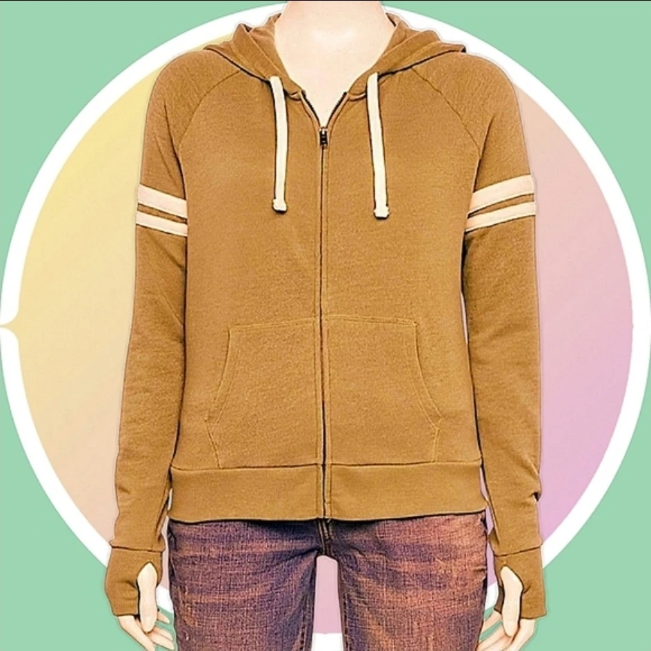 NWOT Zip Up Varsity Hoodie w Split Kangaroo Pocket 🏆