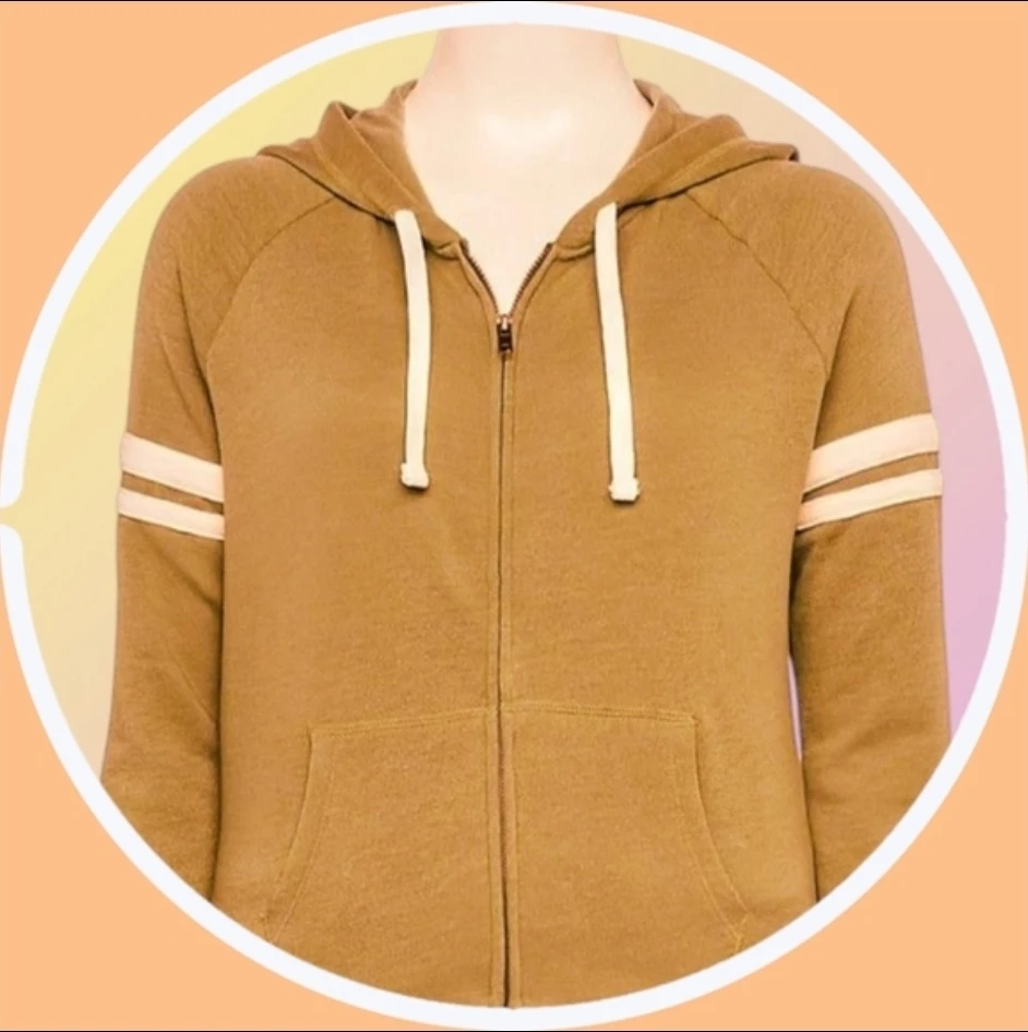 NWOT Zip Up Varsity Hoodie w Split Kangaroo Pocket 🏆 - photo 2