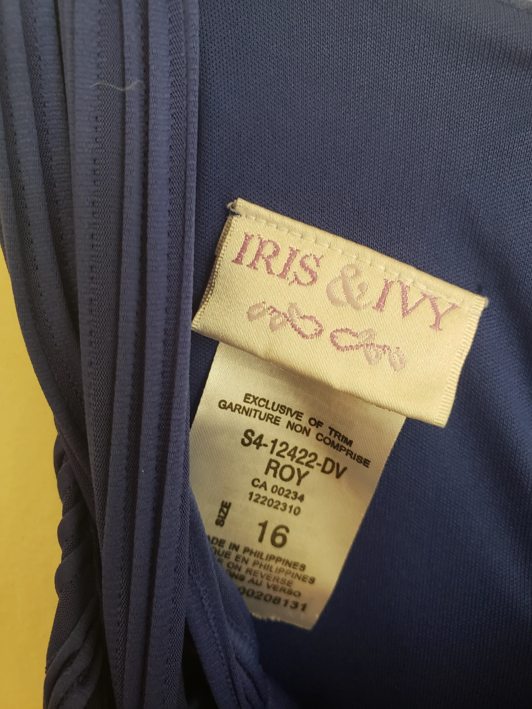 Iris & Ivy Blue Pleated Dress Size 16 - photo 3