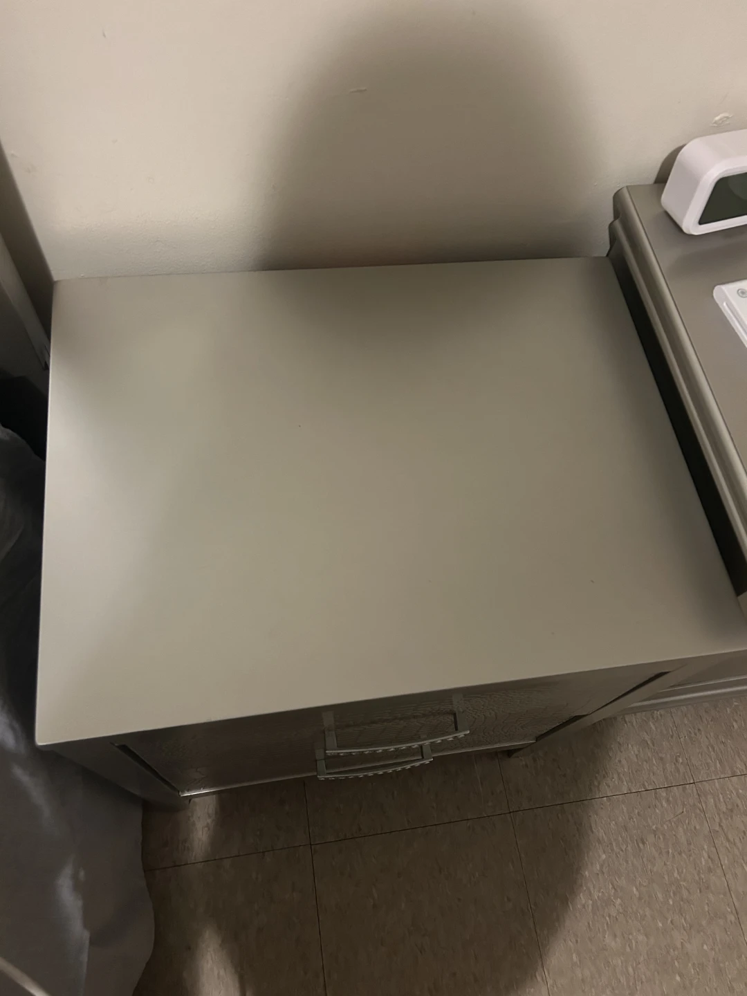 Silver 2-Drawer Nightstand with Crocodile Embossed Drawer Fronts - photo 2