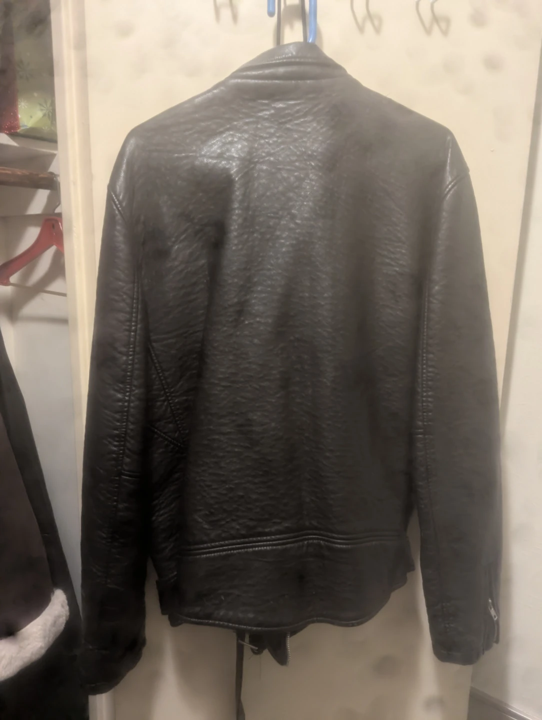 Members Only Black Leather Moto Jacket - photo 2