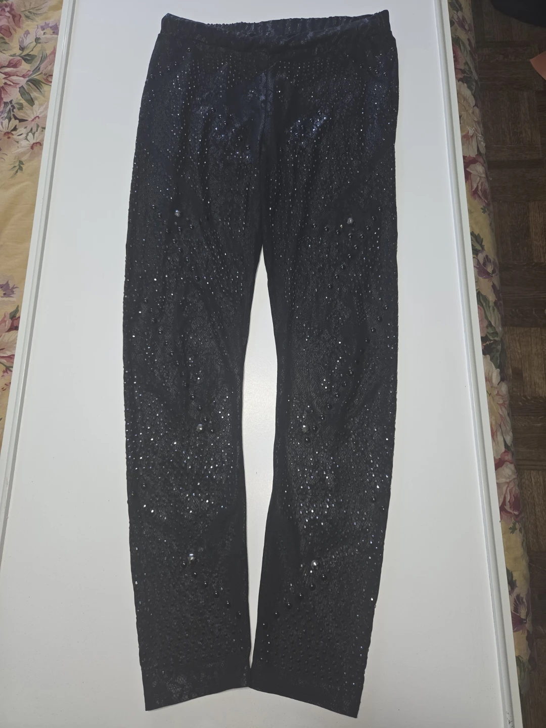 LIKE NEW H&M Black Sequin Pants - EUR 40 / US 10