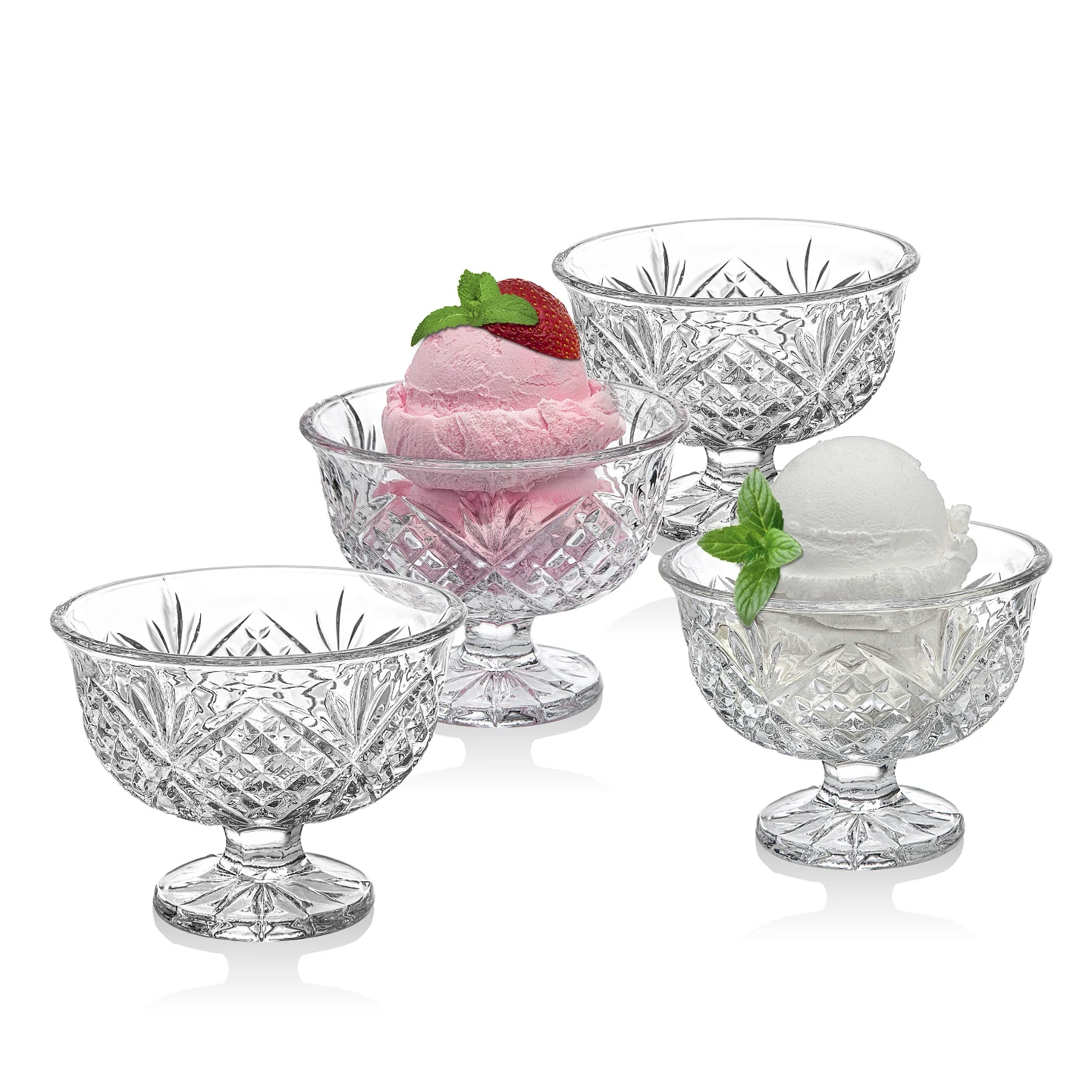 Dublin Collection Set of 4 Crystal Footed Dessert Bowls - photo 4