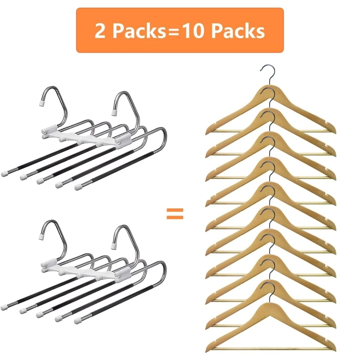 Space Saving Pants Hangers (x2) - photo 2