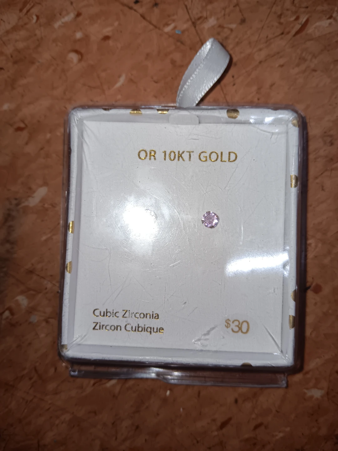 Cubic Zirconia Stud Earrings in 10K Gold