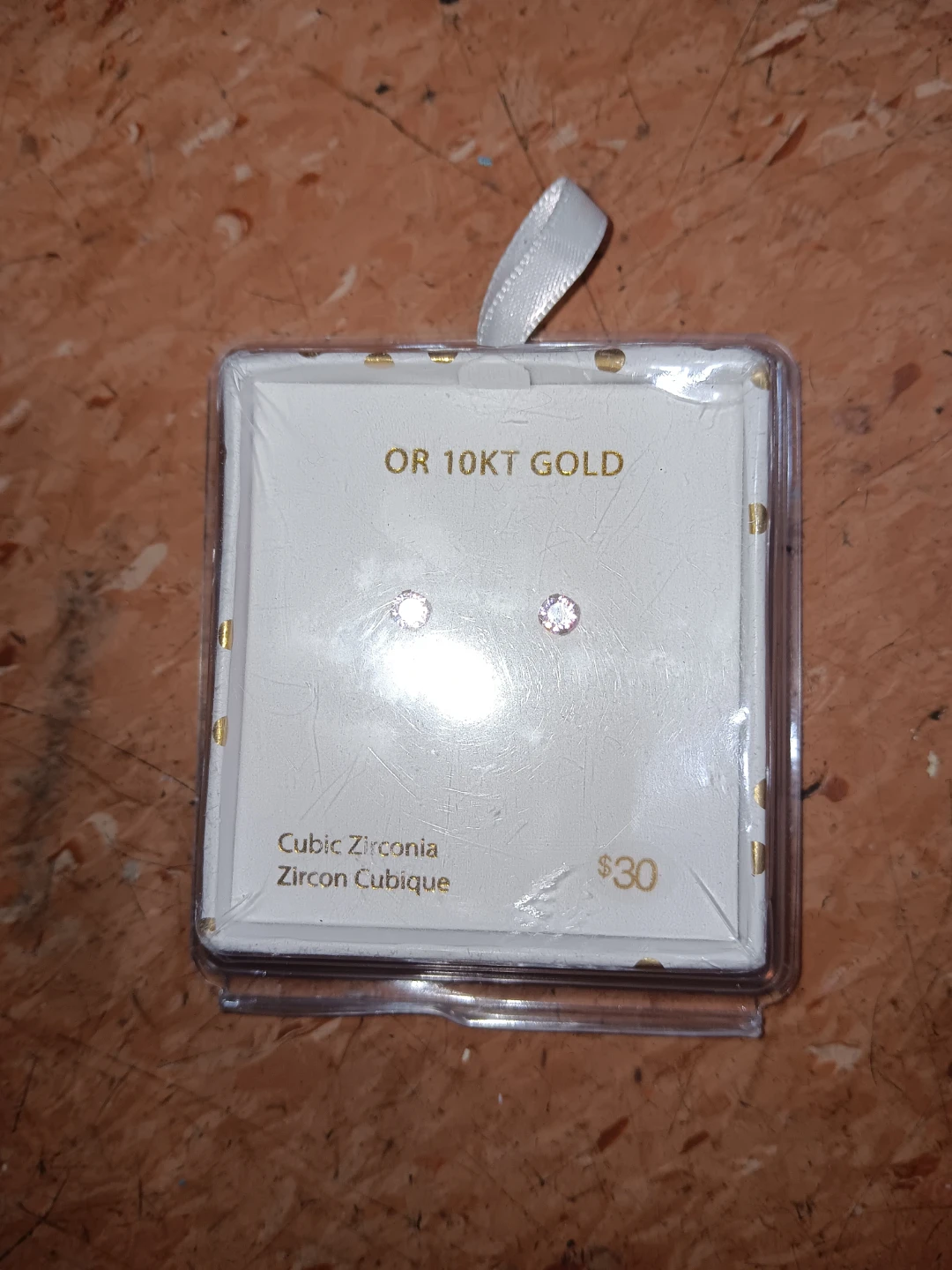 Cubic Zirconia Stud Earrings in 10K Gold - photo 4