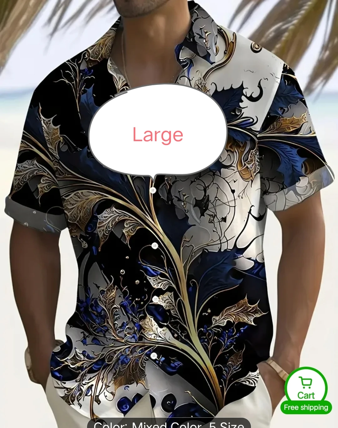Men's Short Sleeve Button-Up Shirt - photo 4