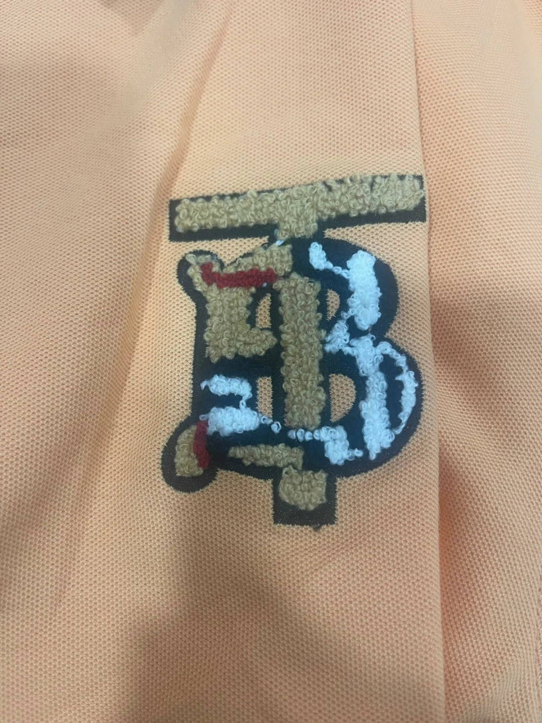 Burberry Orange Polo Shirt with TB Monogram - Size XL - photo 4