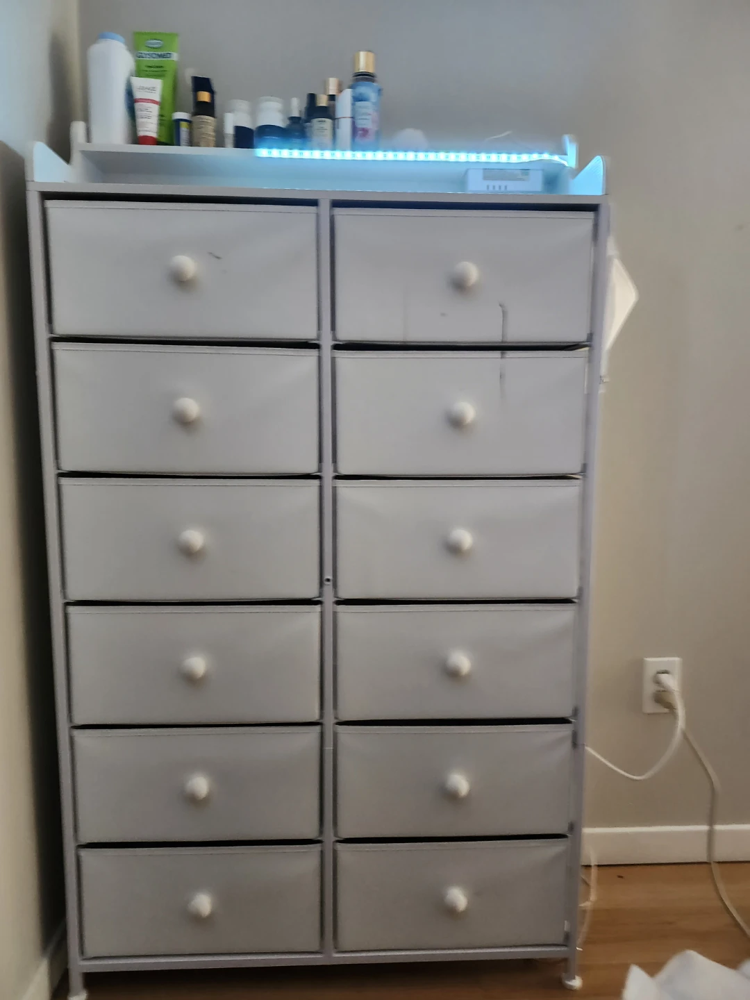 White 12-Drawer Storage Chest