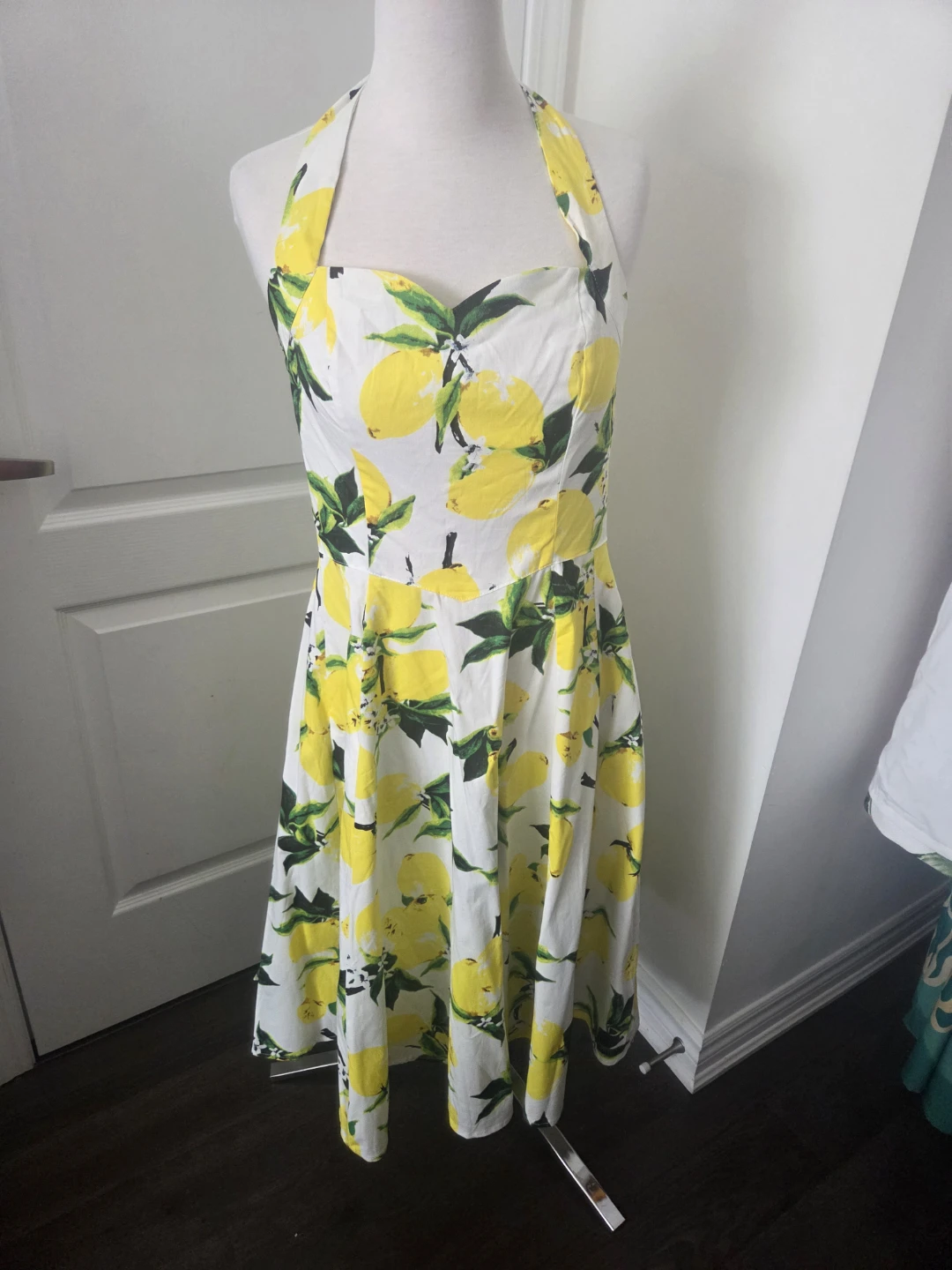 Lemon Print Halter Dress - photo 2