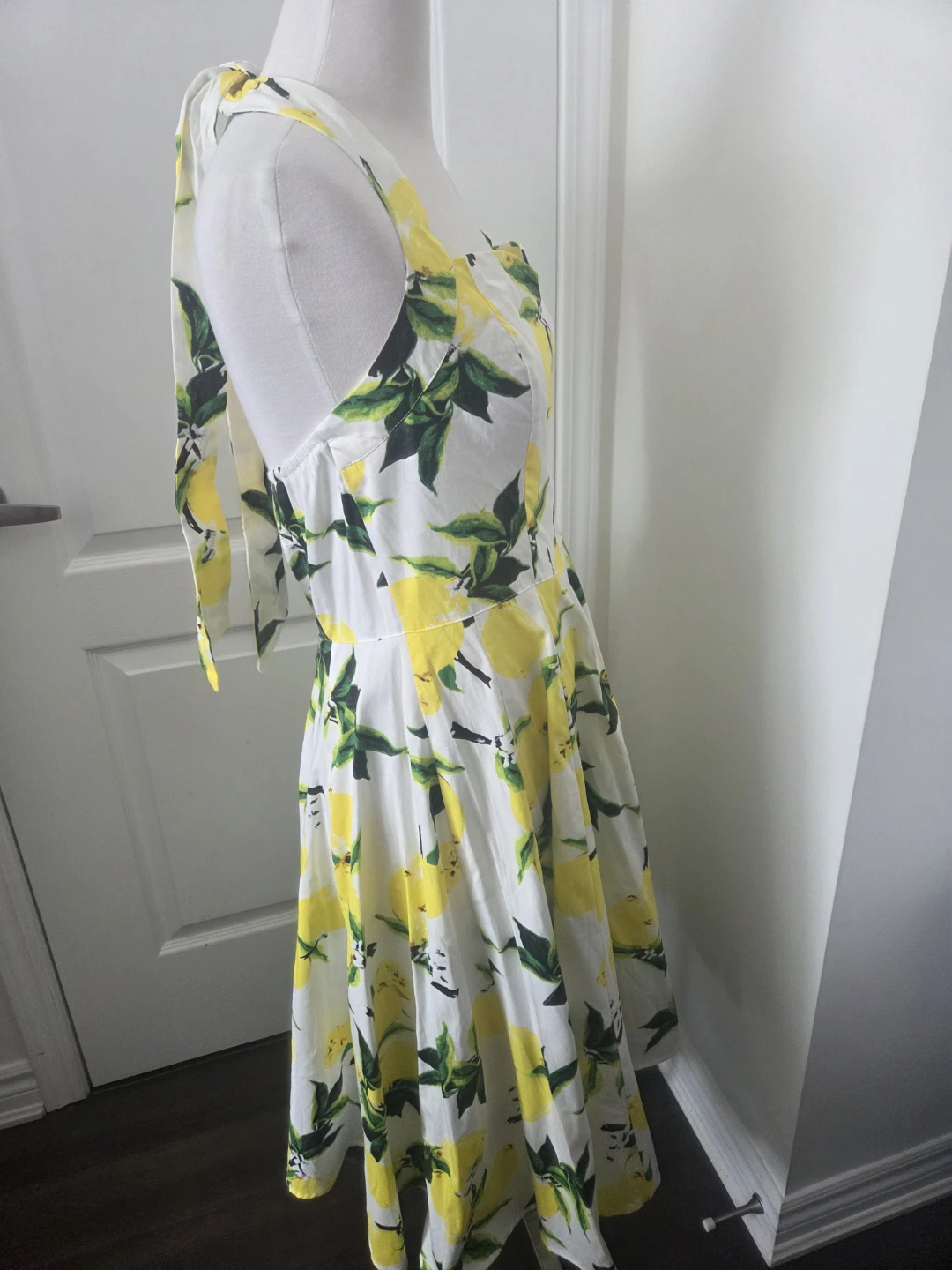 Lemon Print Halter Dress - photo 4