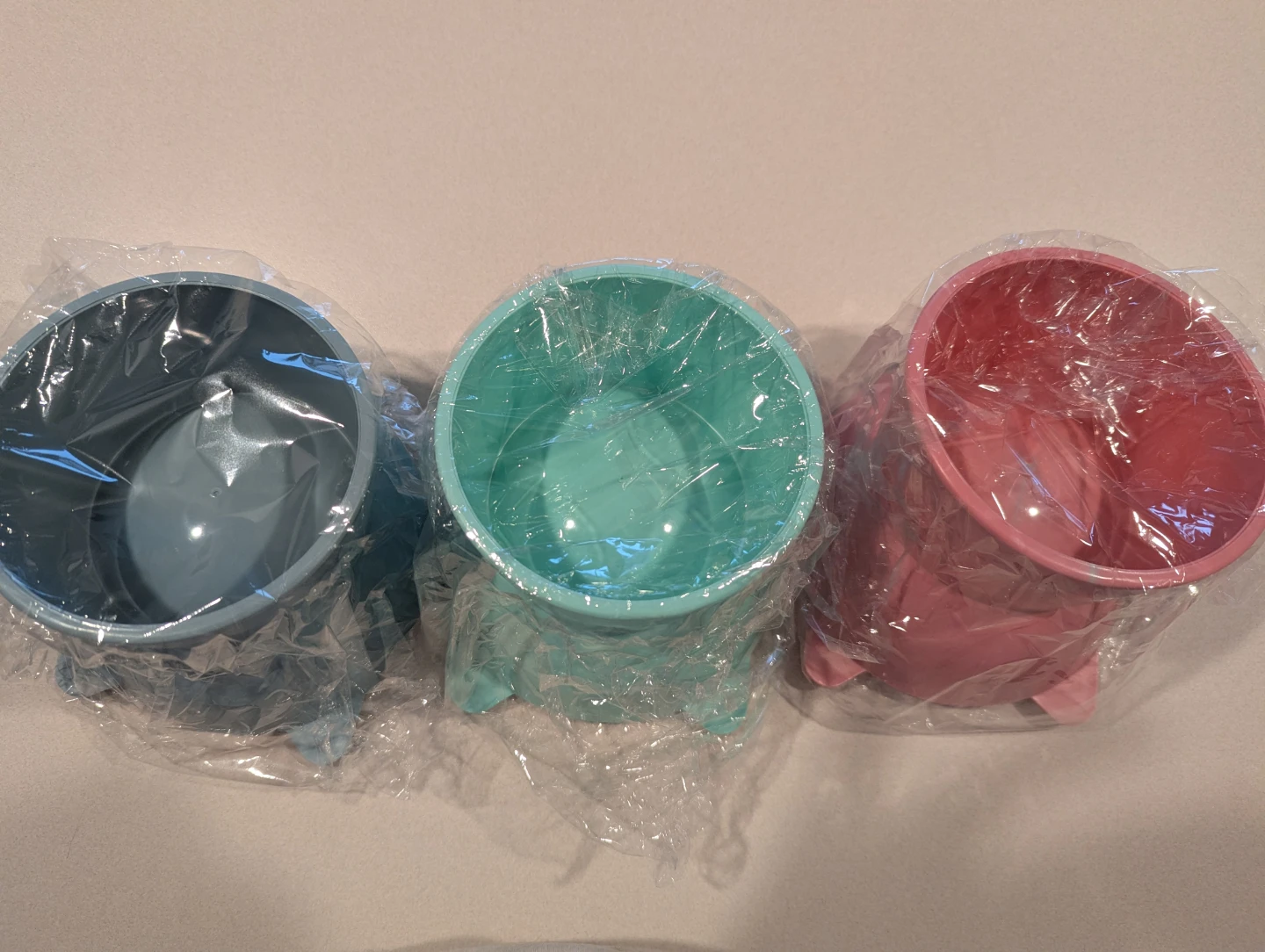 Set of 3 Cat Ear Pet Bowls (Pink, Teal, Blue) - photo 3