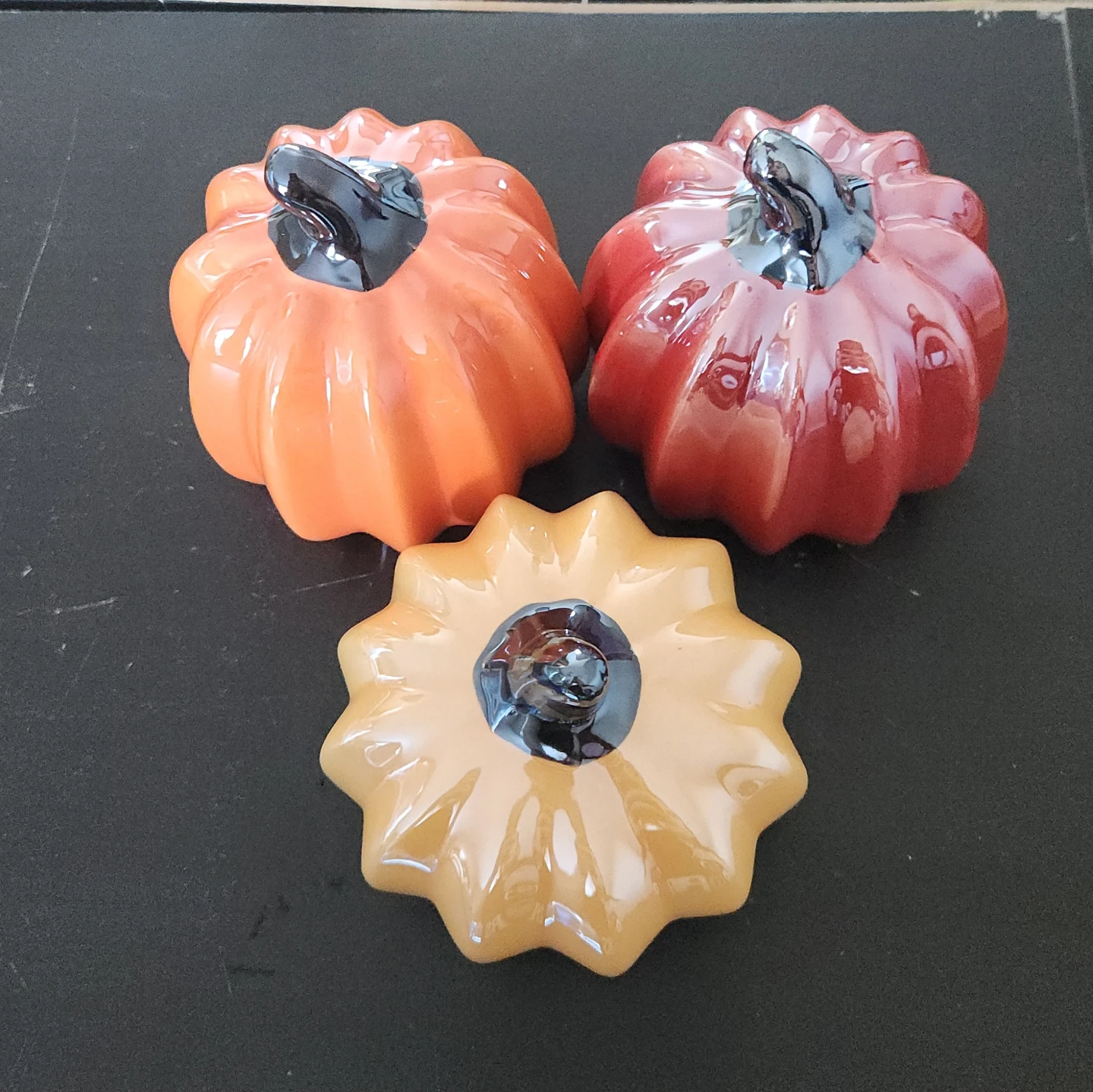 Set of 3 ceramic pumpkins 🤎 - photo 2