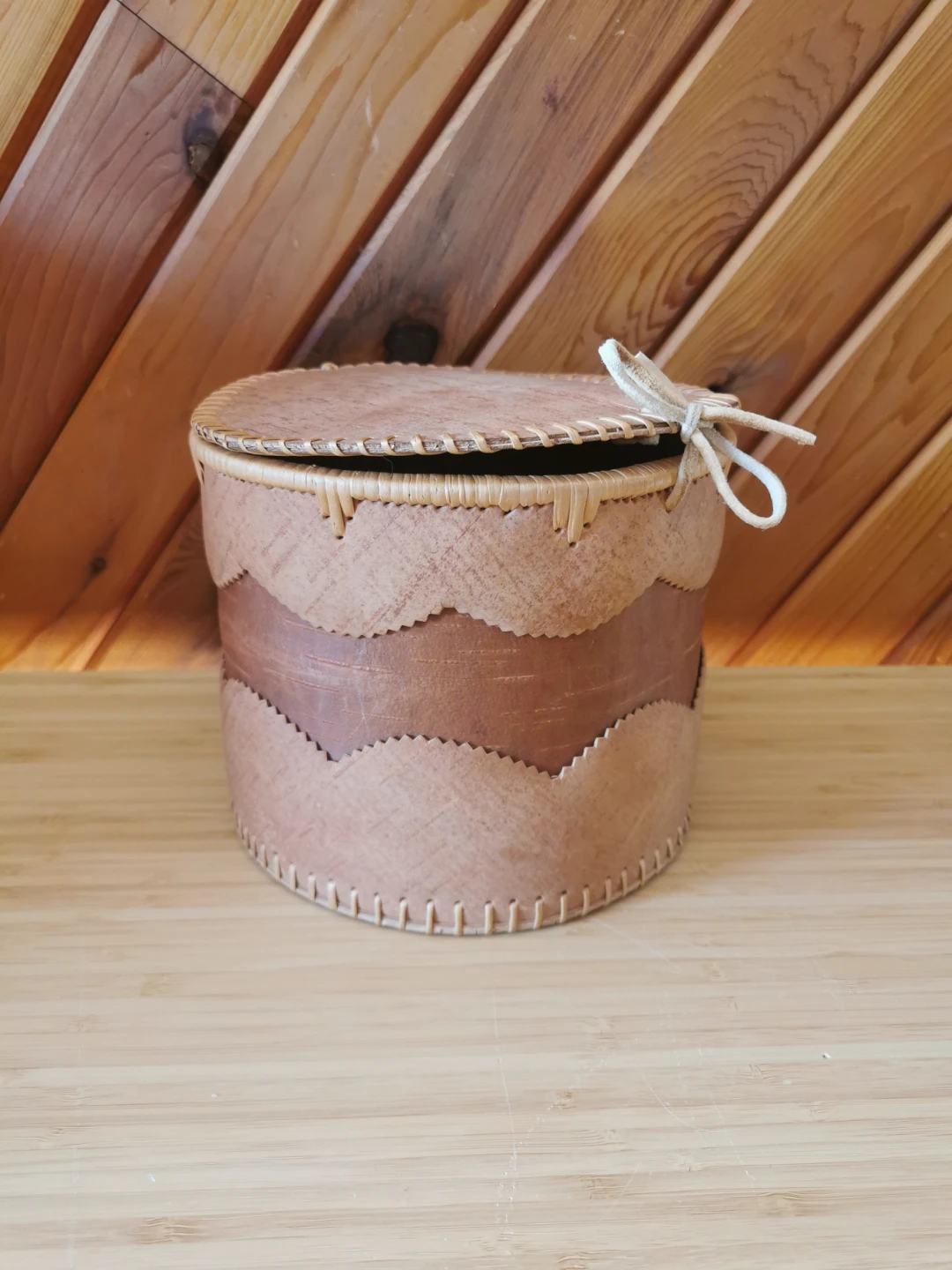 Handcrafted Birch Bark Basket - photo 4