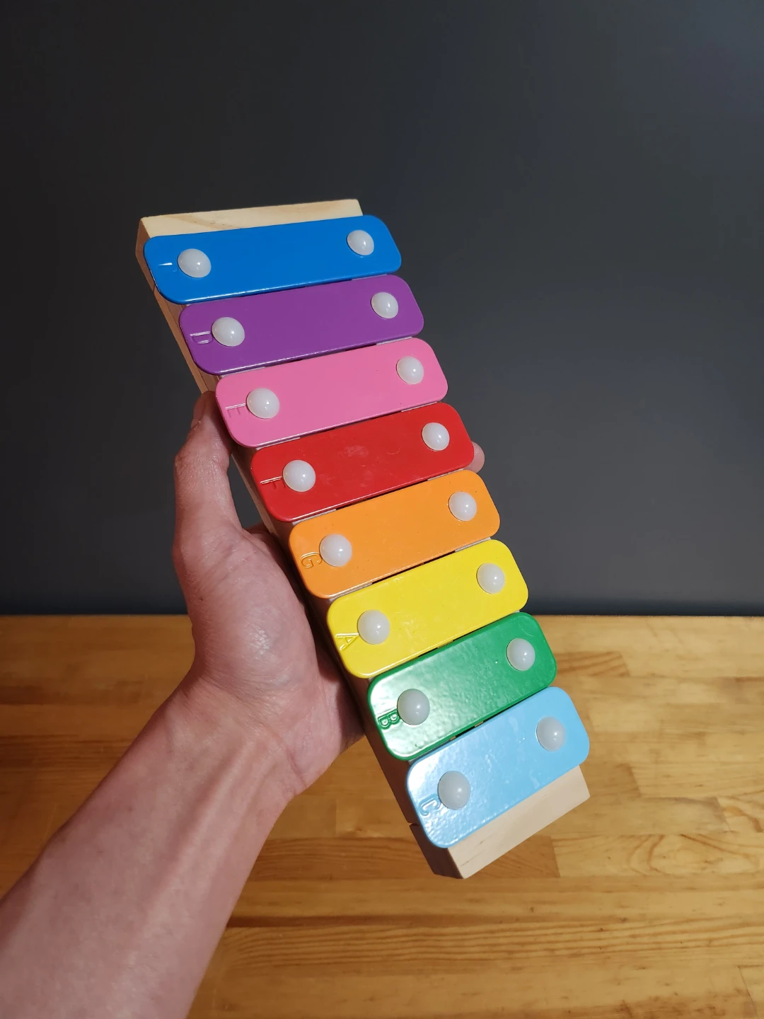 Children's Wooden 8-note glockenspiel (xylophone) with Mallet - photo 2