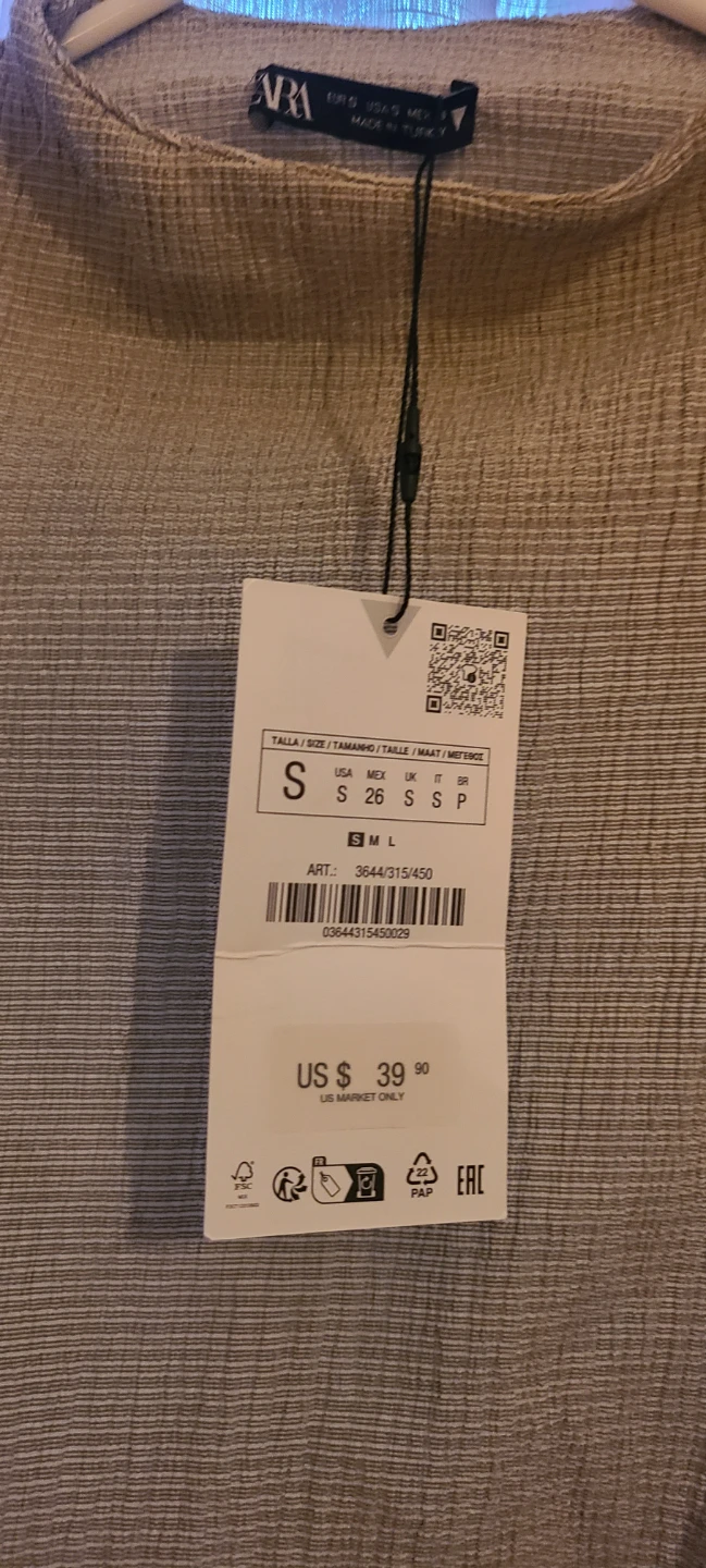 Zara Ruched Mock Neck Dress - Size S - photo 2