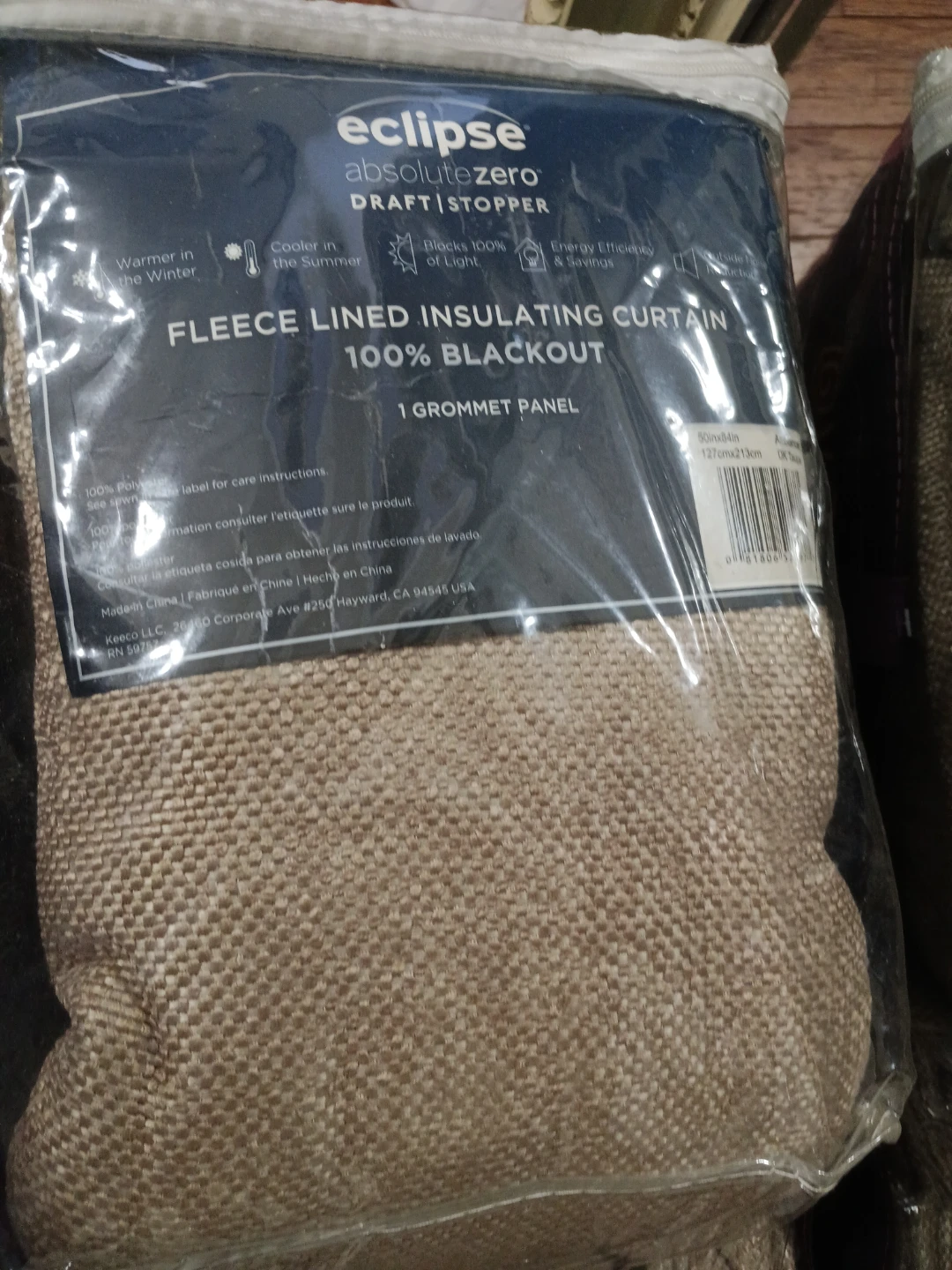 Eclipse Absolute Zero Draft Stopper Fleece Lined  Curtain Panel - photo 2