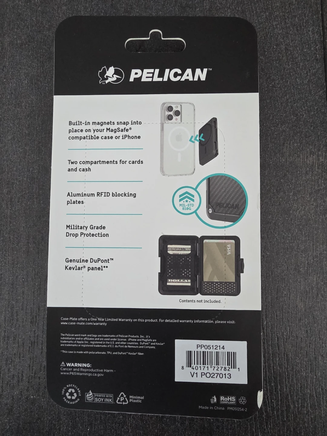 Pelican Shield Kevlar Wallet for MagSafe, Black - photo 2