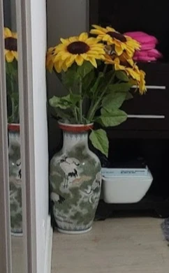 Decorative Vase with Crane Motif