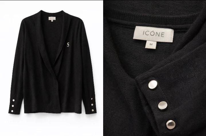Cardigan noir ICÔNE (taille M) chic 🏆
