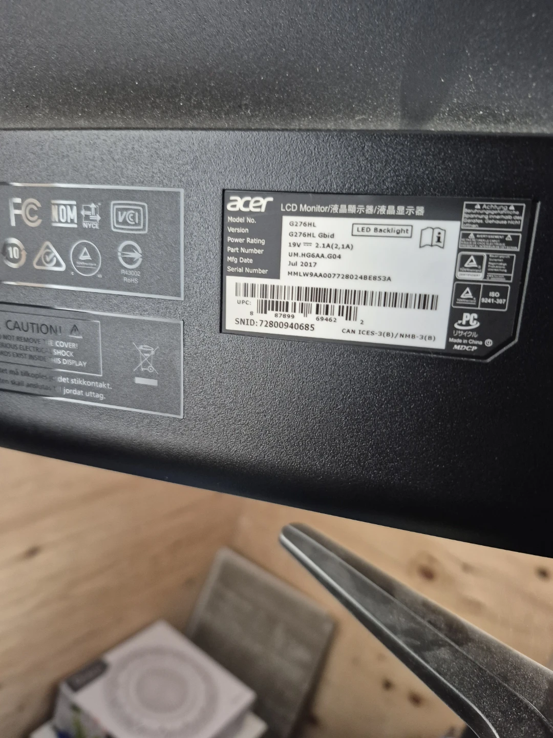 Acer G276HL 27-inch LED Monitor - photo 3