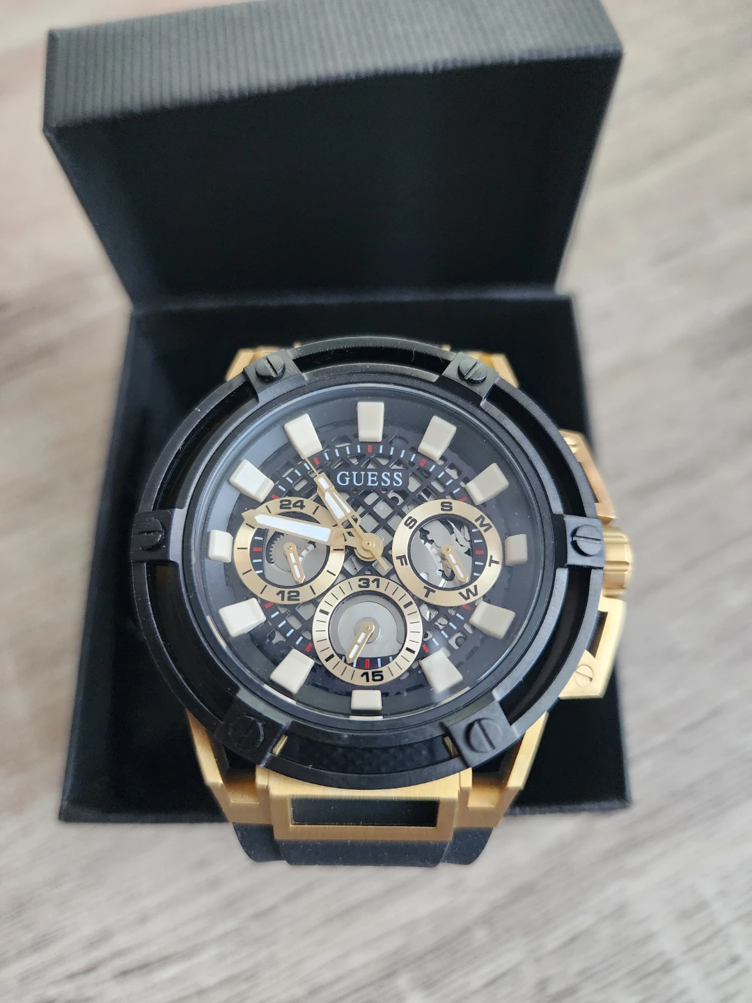 Guess Watch - Gold and Black Chronograph