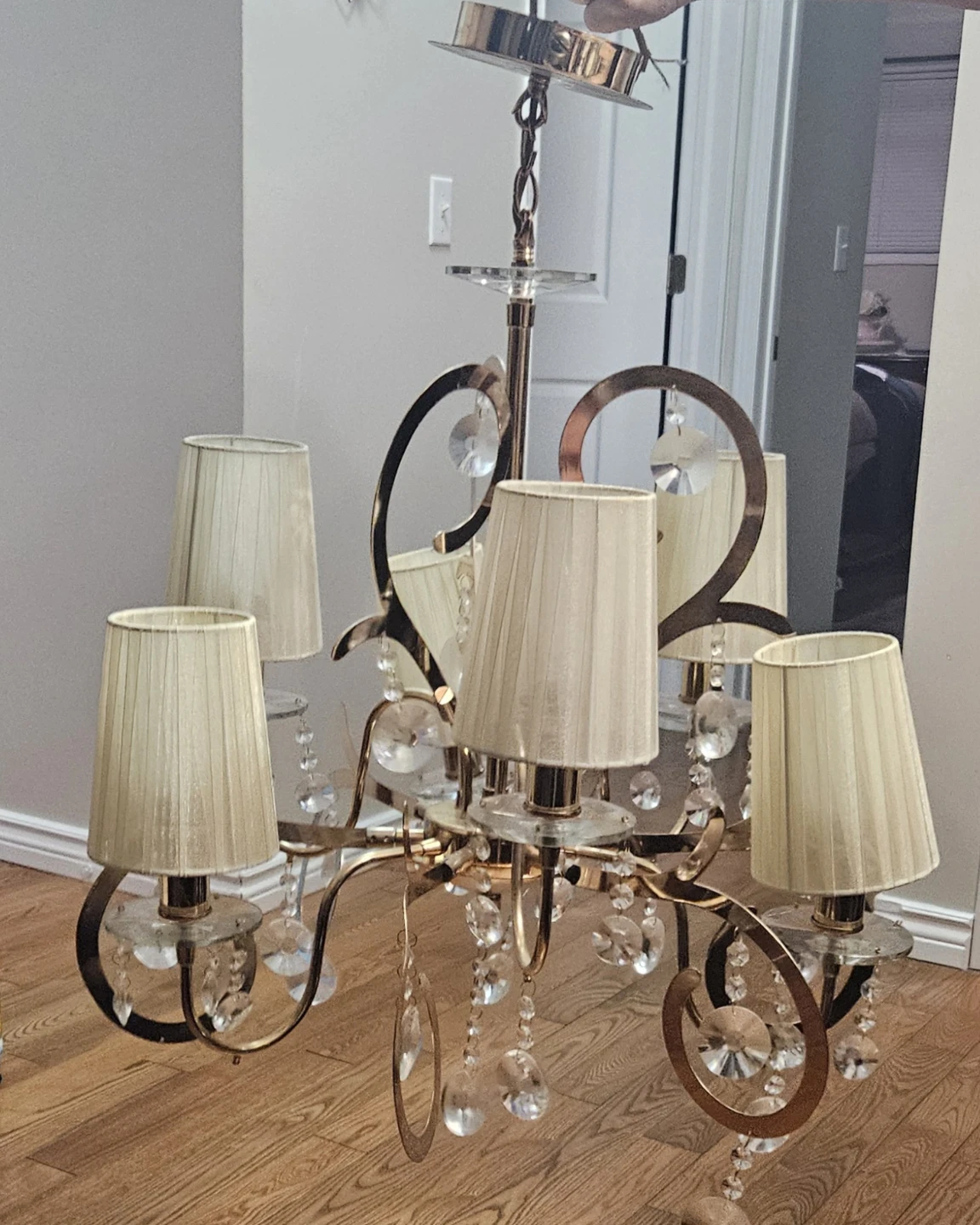 6 light gold ceiling light fixture