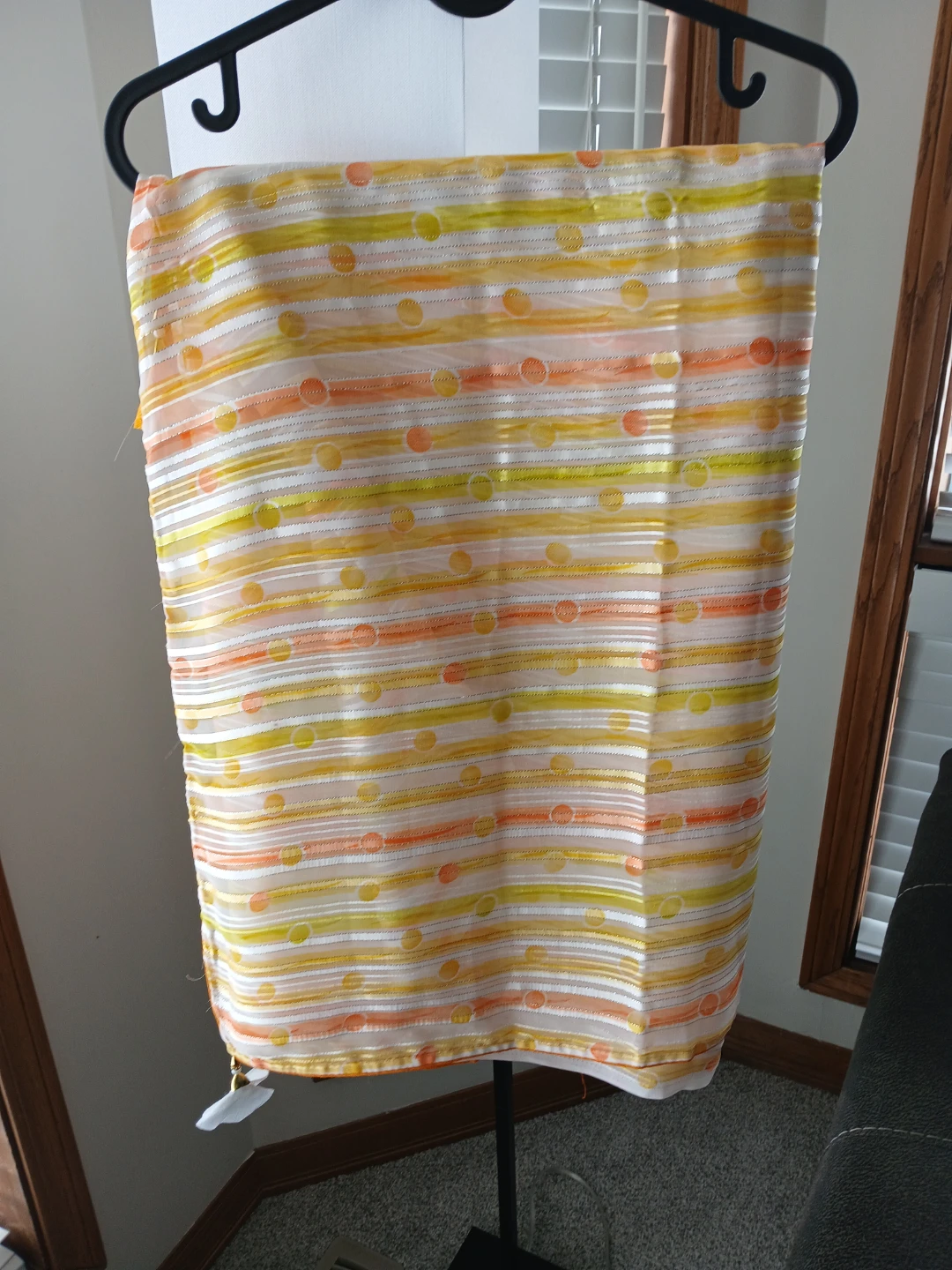 Striped Saree with Tassels - photo 3