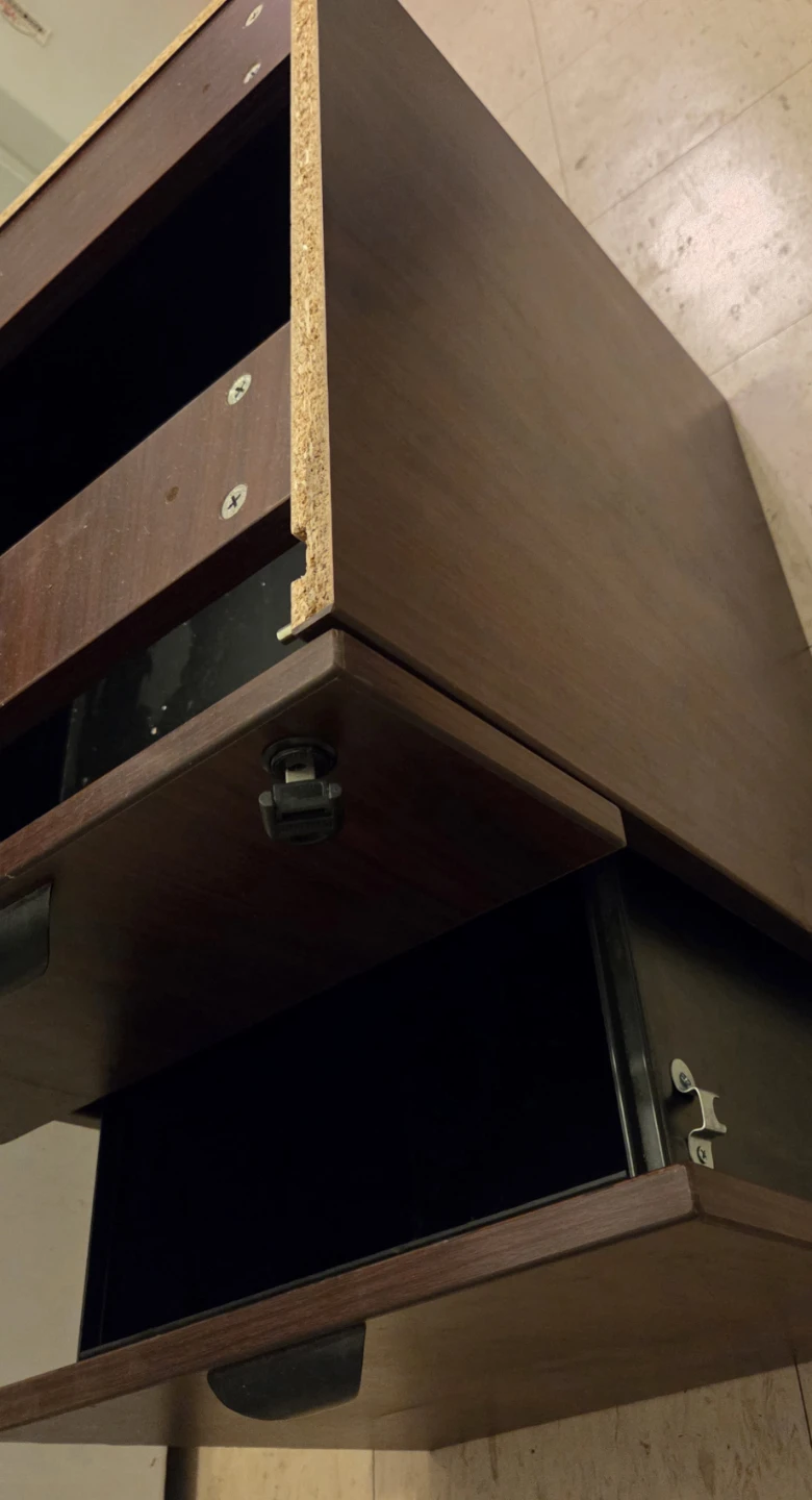 Dark Wood Filing Cabinet under the desk - photo 5