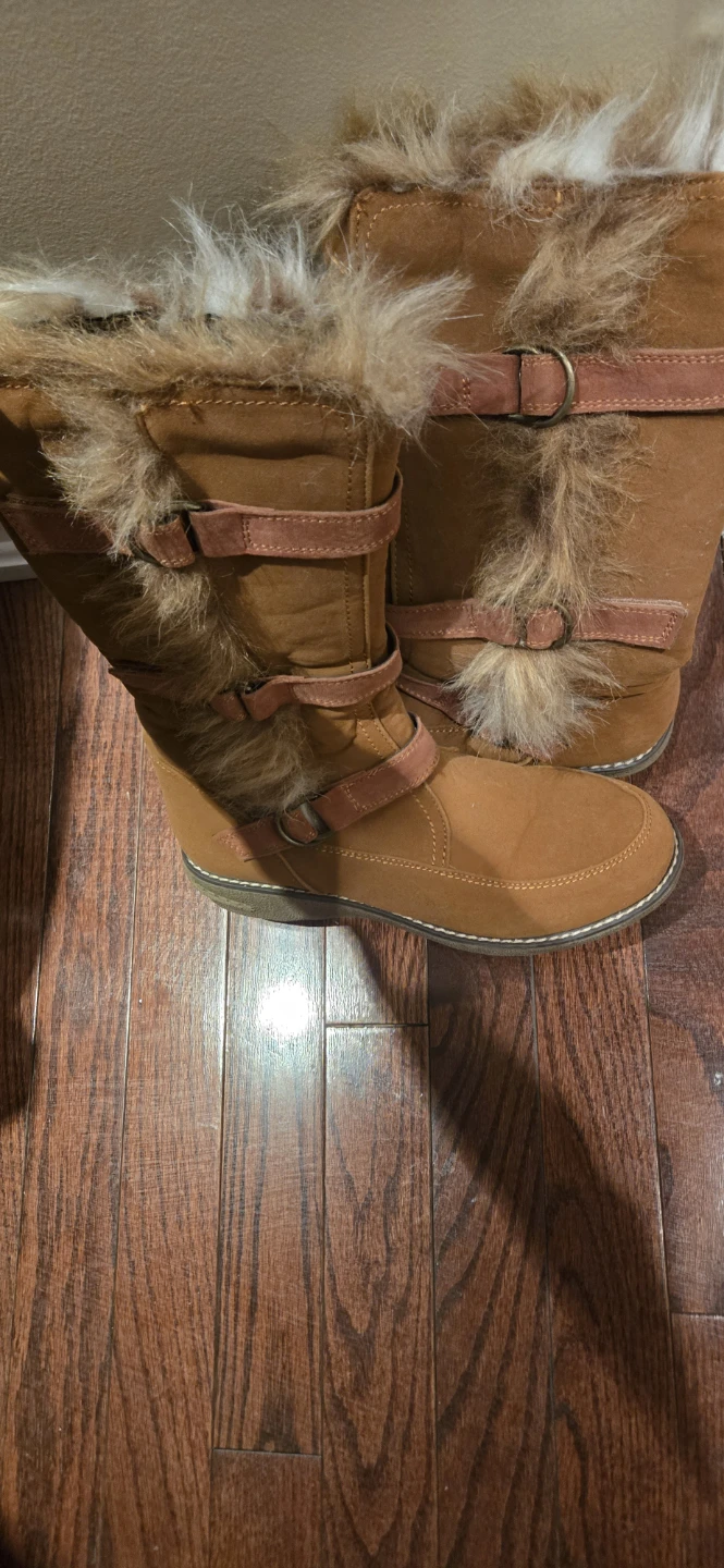 Brown Faux Fur Lined Winter Boots - photo 2