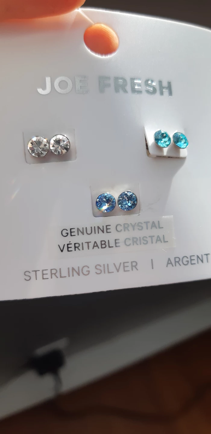 Joe Fresh Sterling Silver Crystal Earrings Set - photo 2