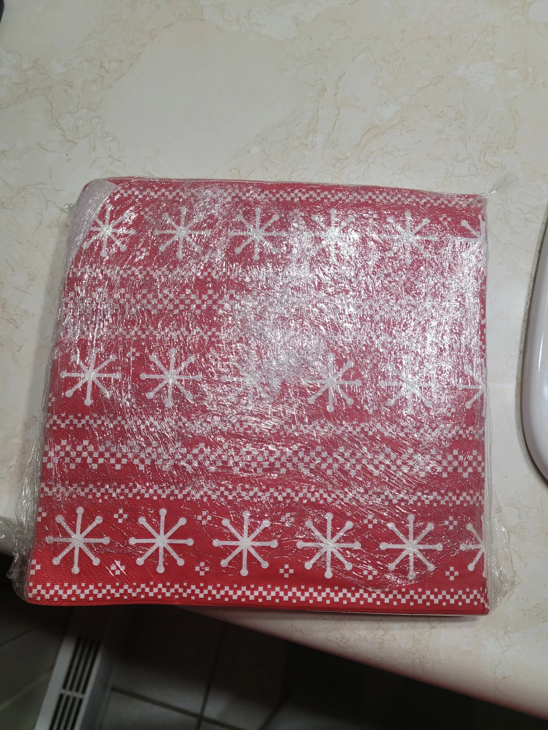 Christmas Napkins - Merry Christmas & Joyeux Noel