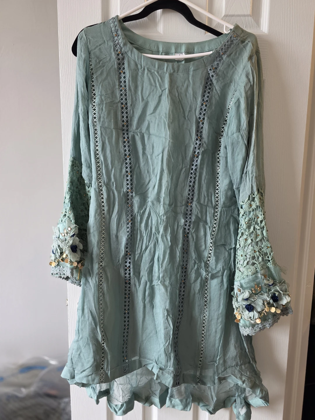 Light Blue Pakistani Kurti Set with Pants