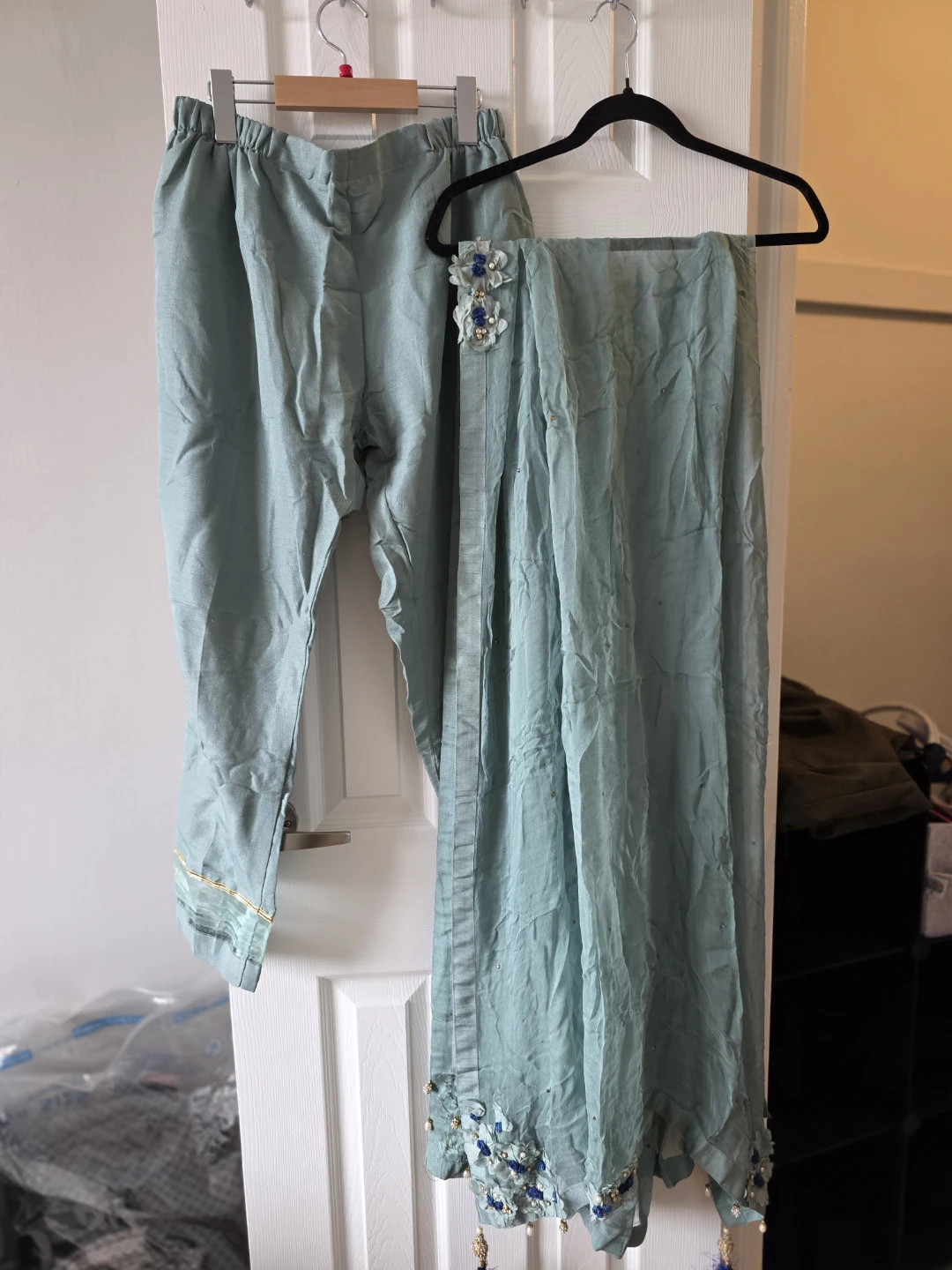 Light Blue Pakistani Kurti Set with Pants - photo 2