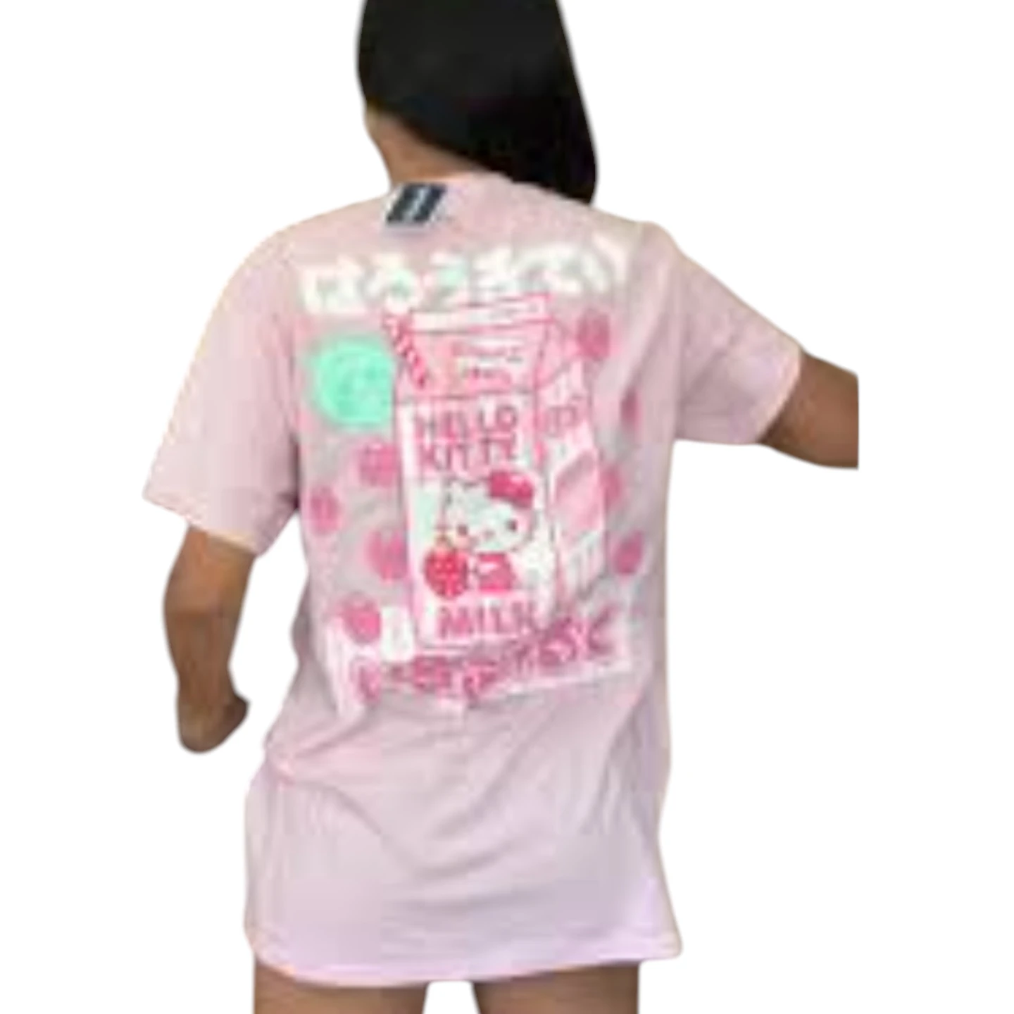 Sanrio Hello Kitty milk bubble tea Kawaii tee NEW WITH TAGS M - photo 5