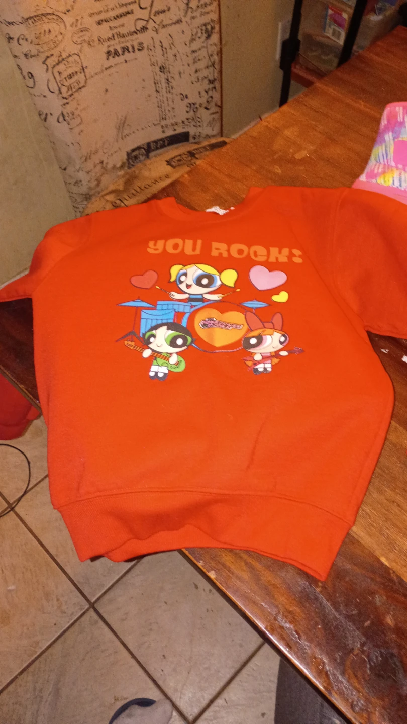 The Powerpuff Girls "You Rock!" Orange Sweatshirt