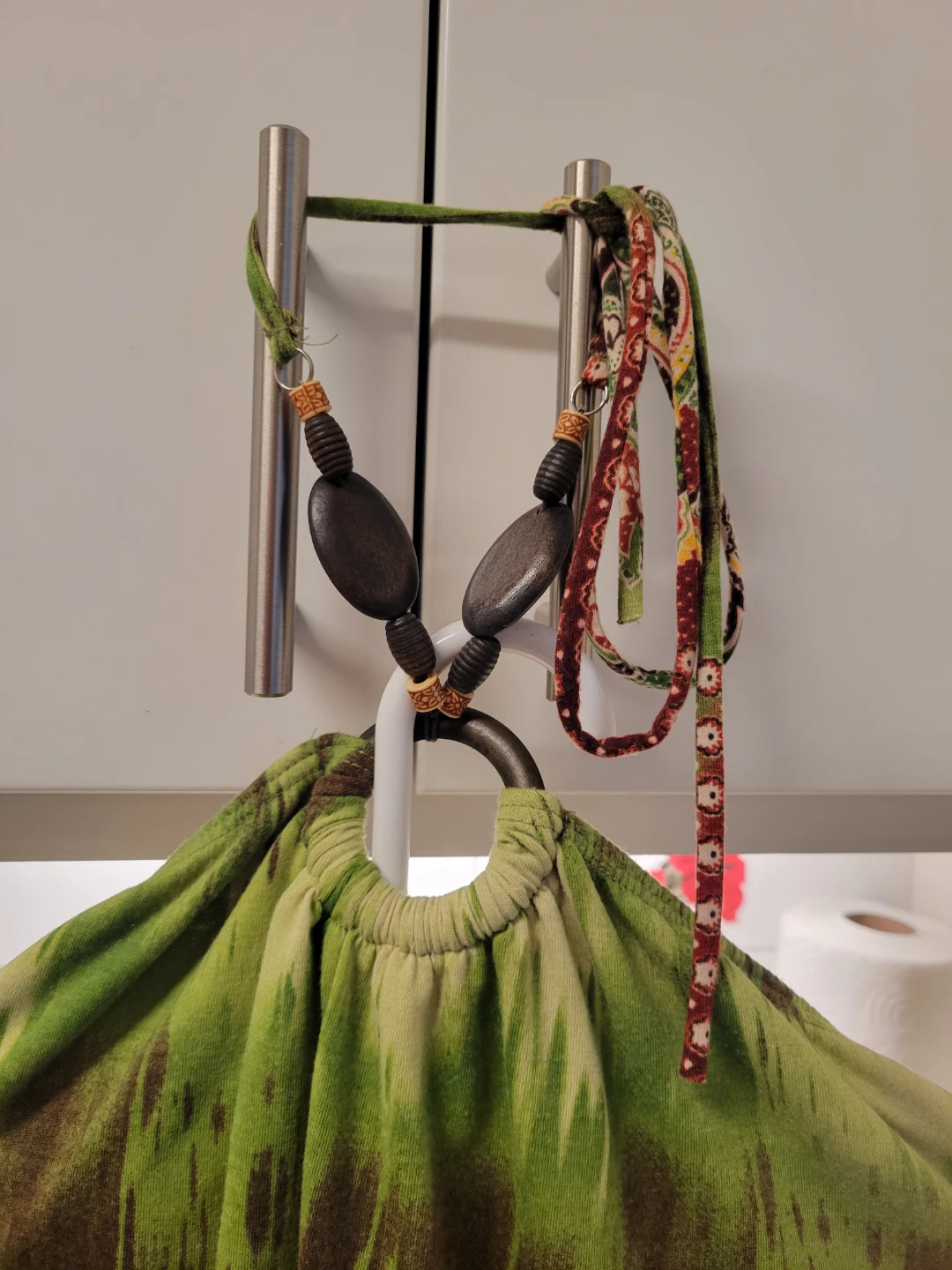 Boho Halter Dress with Beaded Necklace Detail - photo 2