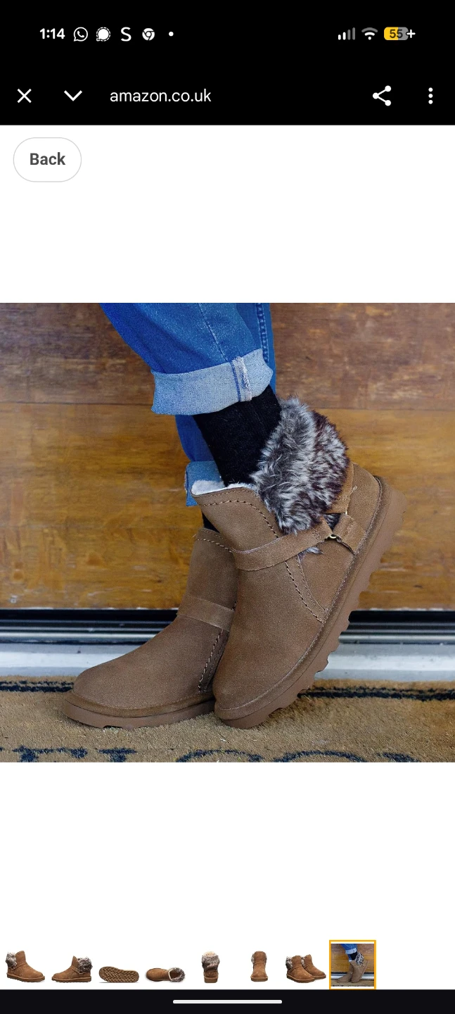 Bearpaw Womens Konnie Suede Winter Ankle Boots Hickory Size 9 - photo 2