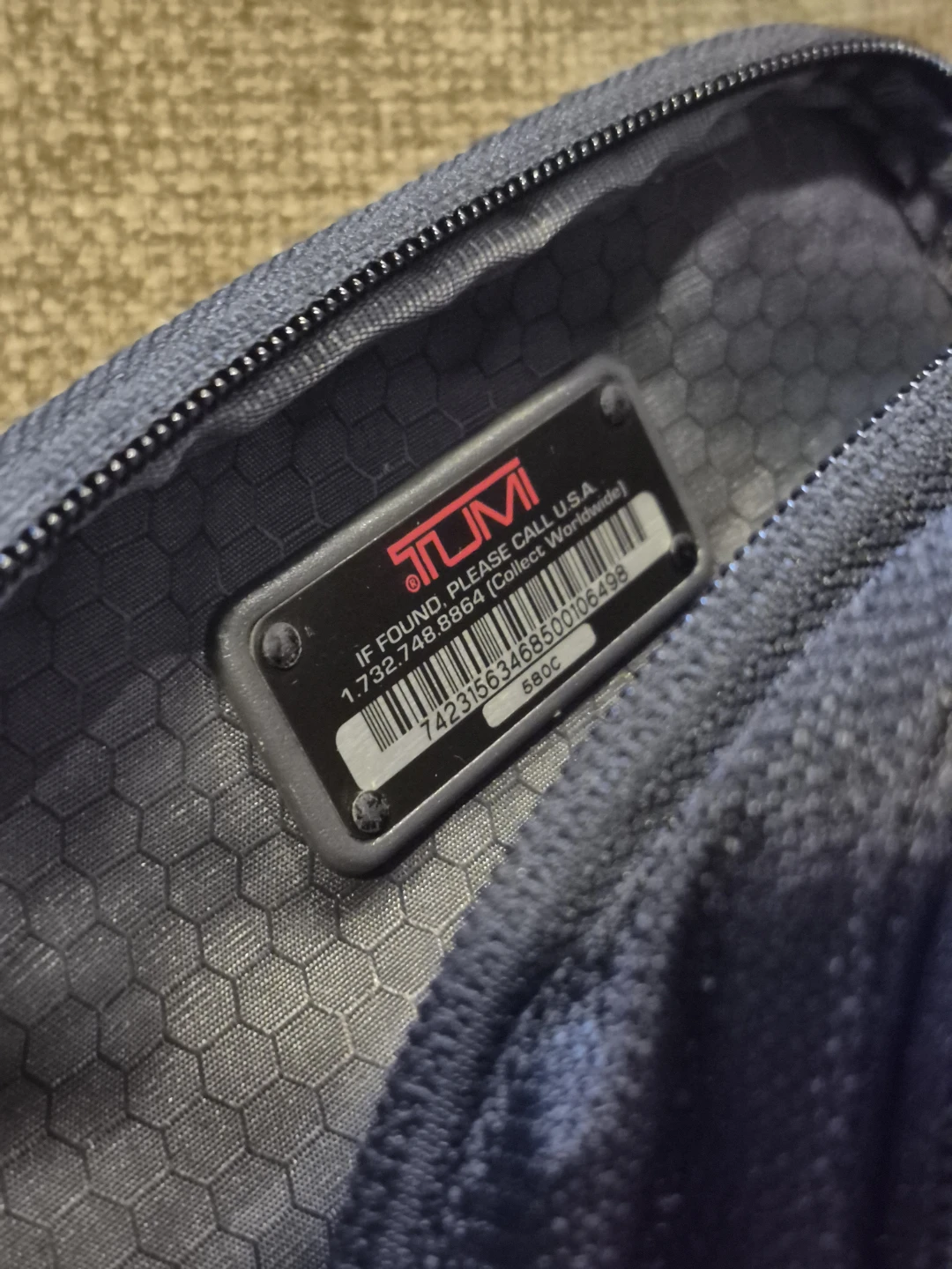 TUMI 580C Men's Black Nylon Messenger Crossbody Bag - photo 5