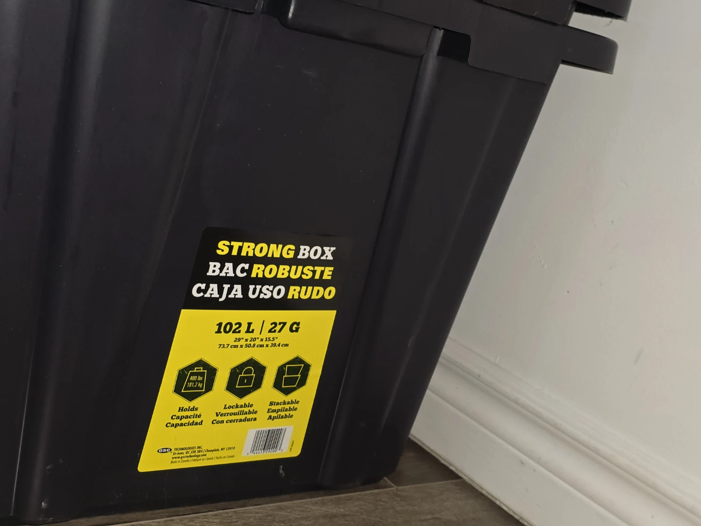 Storage bins strong boxes